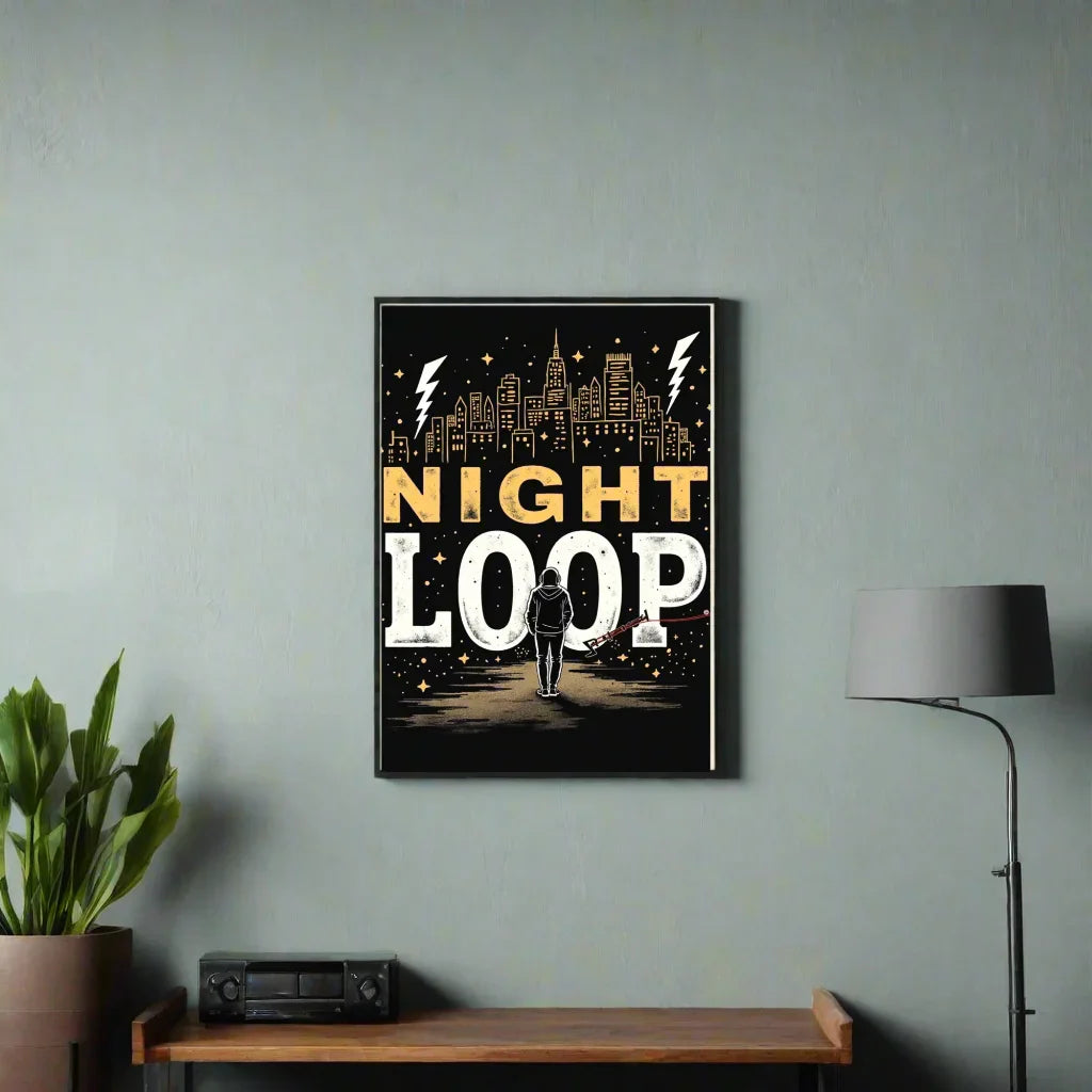 Night Loop Poster – Urban Lo-Fi Mood - RaZits