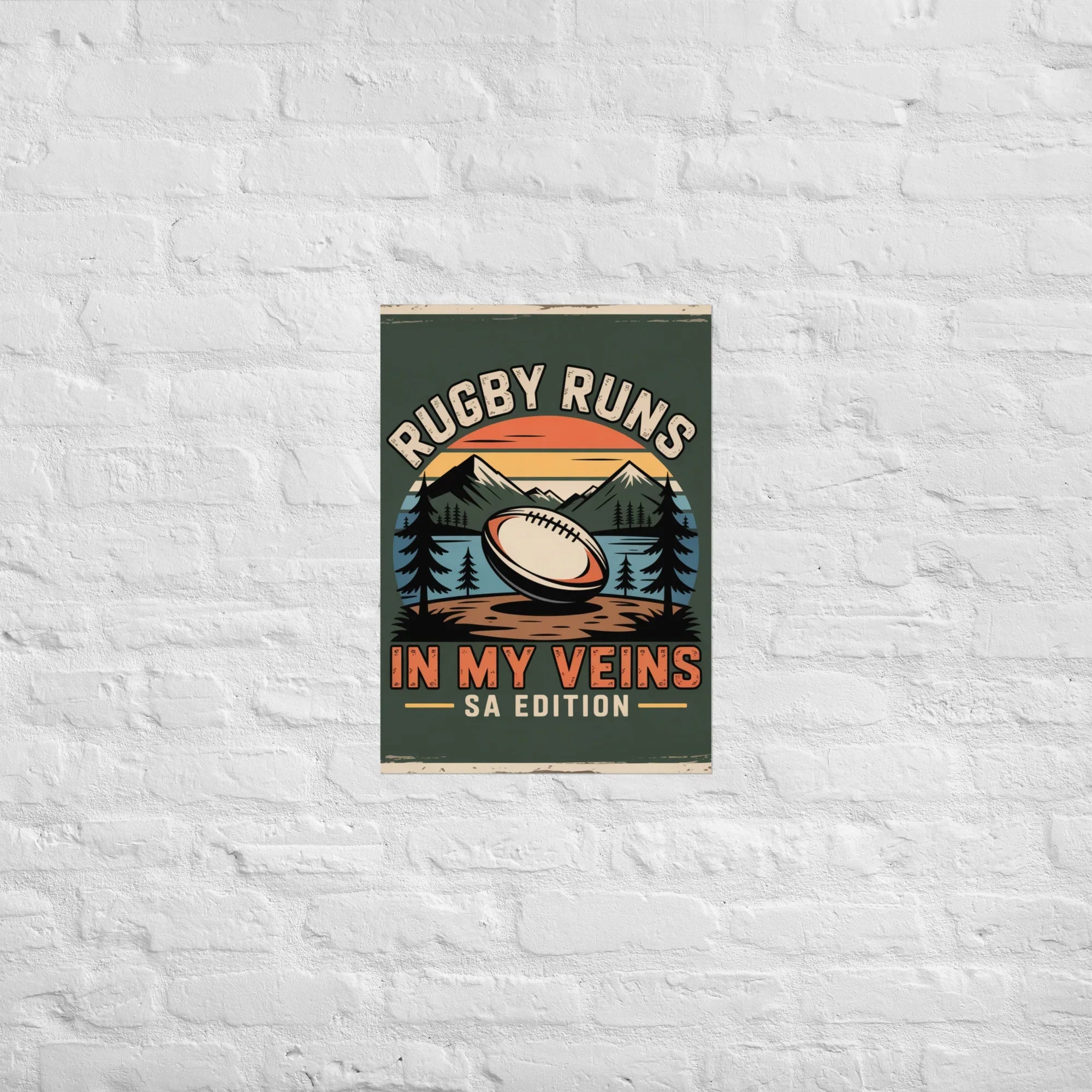 Rugby Runs in My Veins – South Africa Poster - RaZits