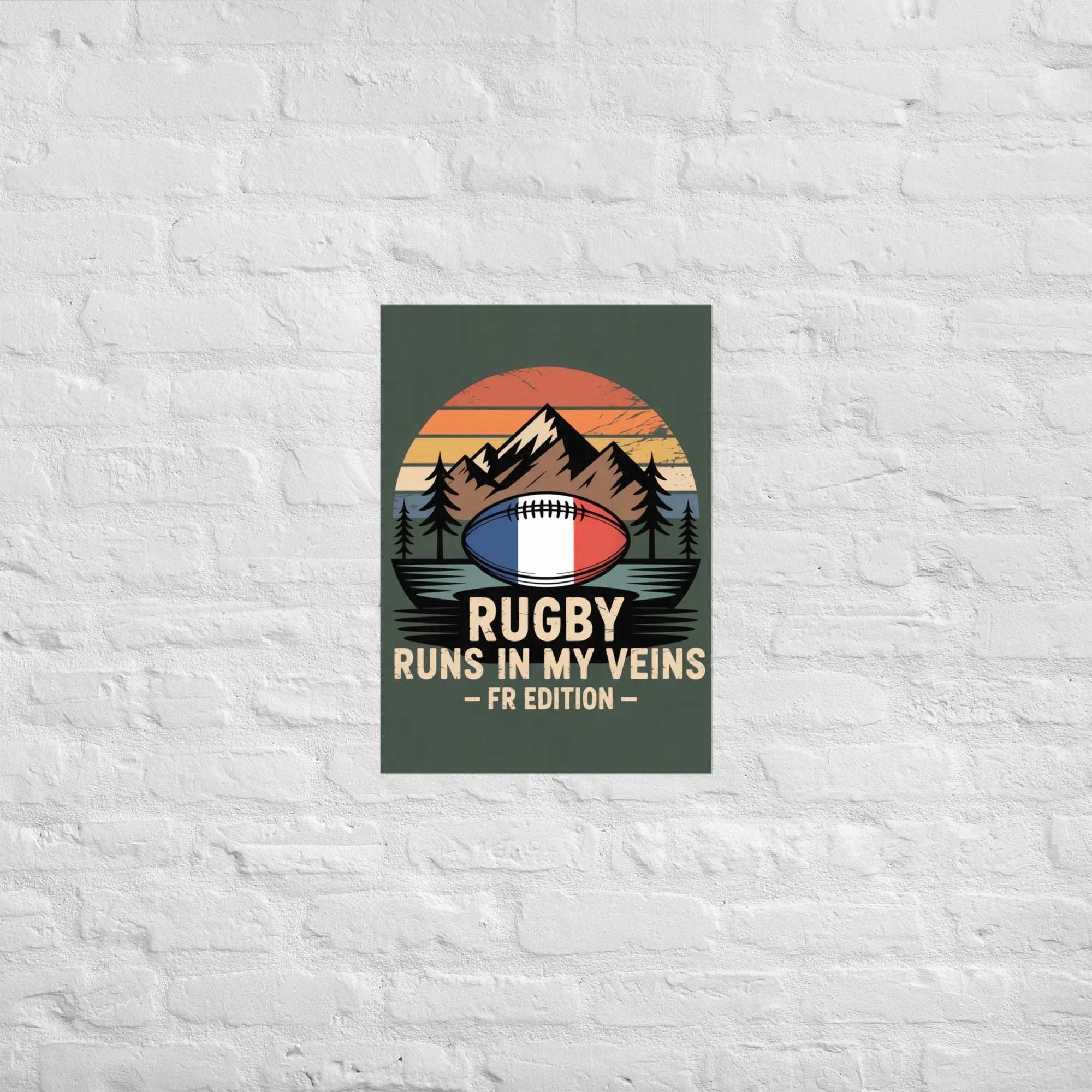 Rugby Runs in My Veins – France Poster (Midnight Edition) - RaZits