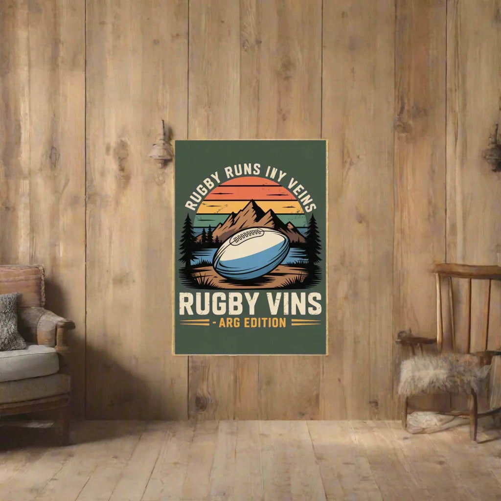 Argentina Rugby Poster – Retro Fan Wall Print - RaZits