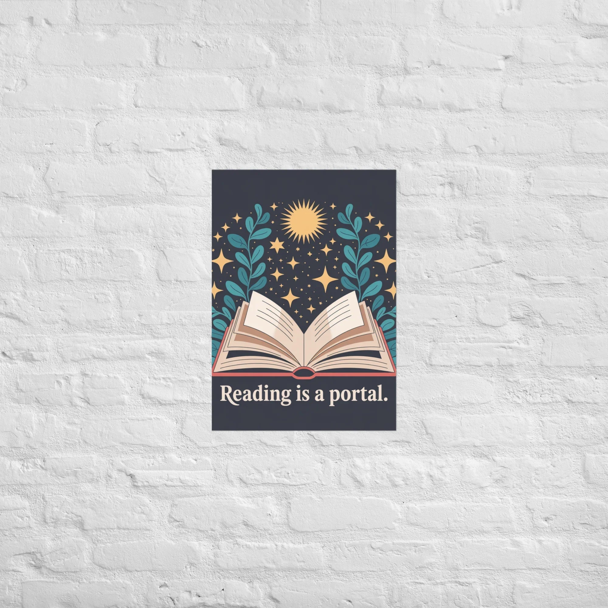 Reading Is a Portal Poster – Celestial Book Art Print - RaZits
