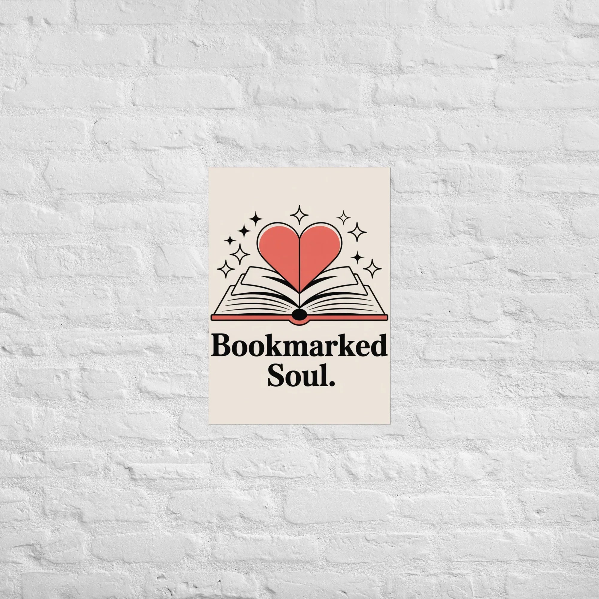 Bookmarked Soul Poster – Heart & Book Art Print - RaZits