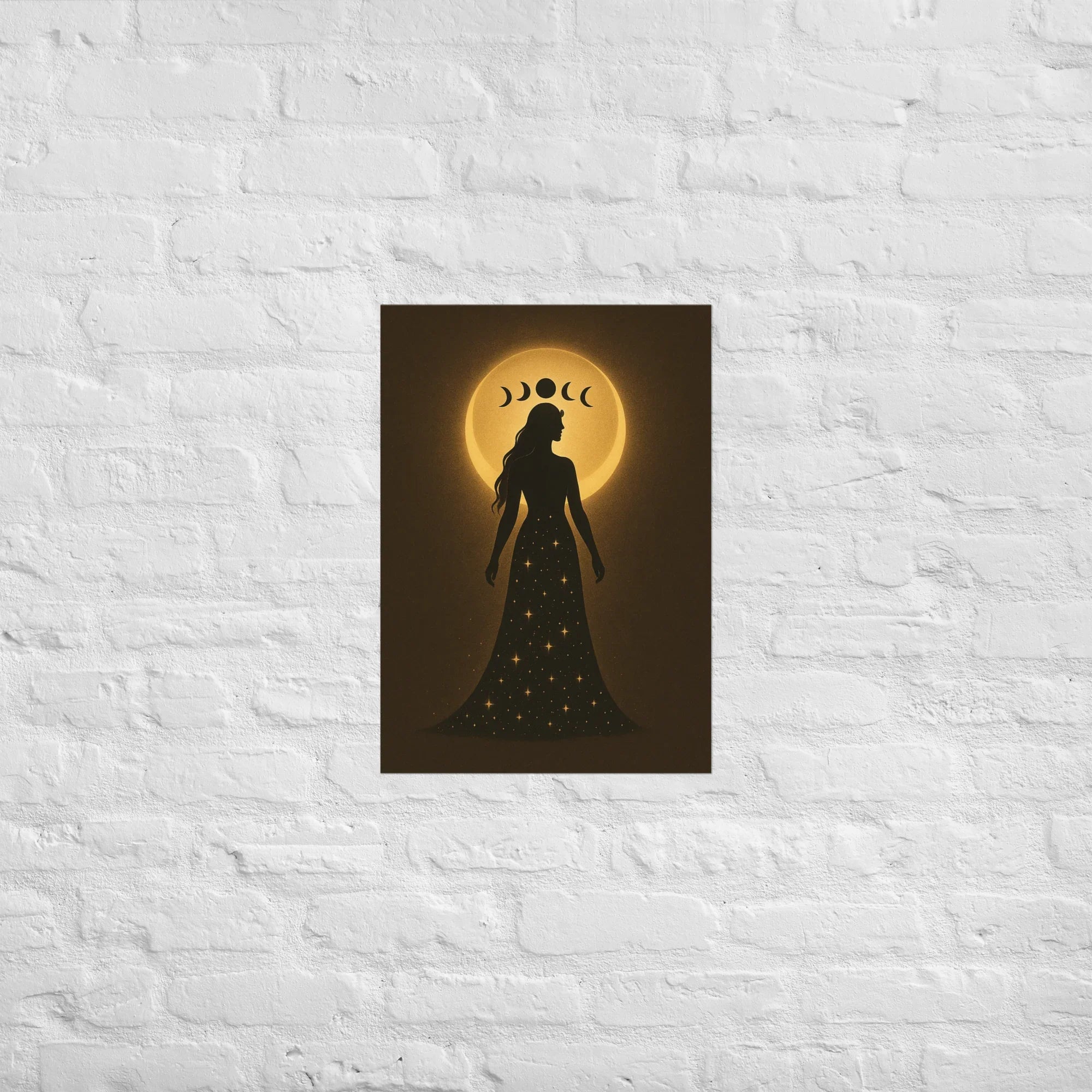 Triple Moon Goddess Poster – Divine Feminine Lunar Print - RaZits