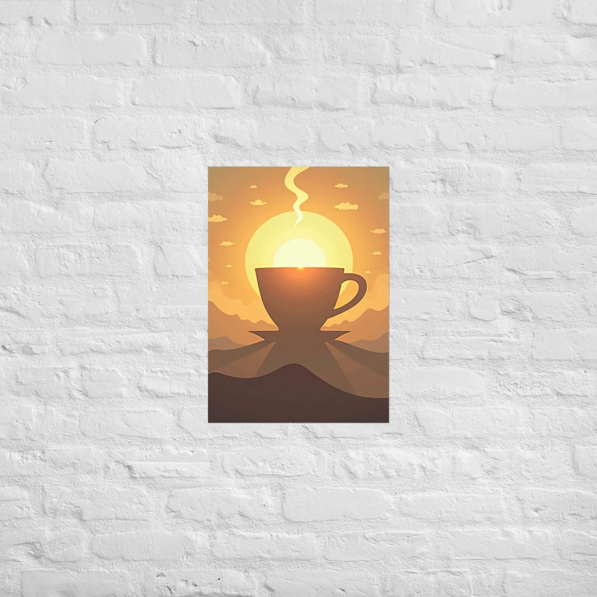 Sunrise Brew Wall Art – Coffee and Light Poster - RaZits