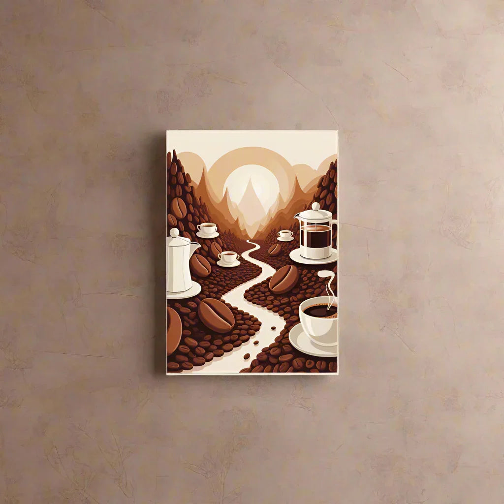 Coffee Valley Wall Art – Surreal Coffee Landscape - RaZits