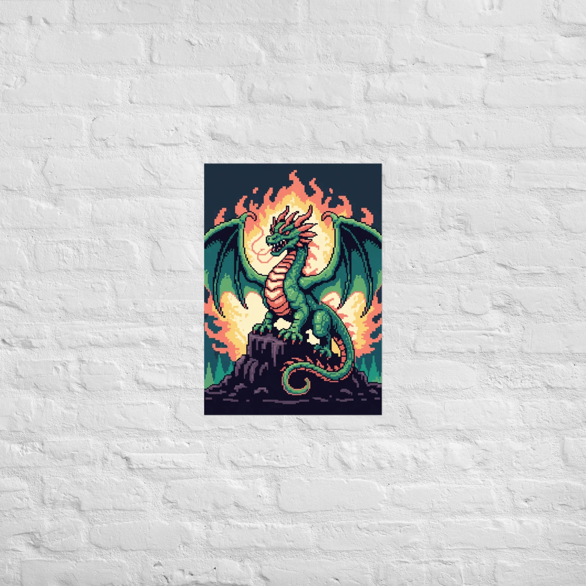 Inferno Dragon – Epic Pixel Fantasy Art for RPG Gamers - RaZits