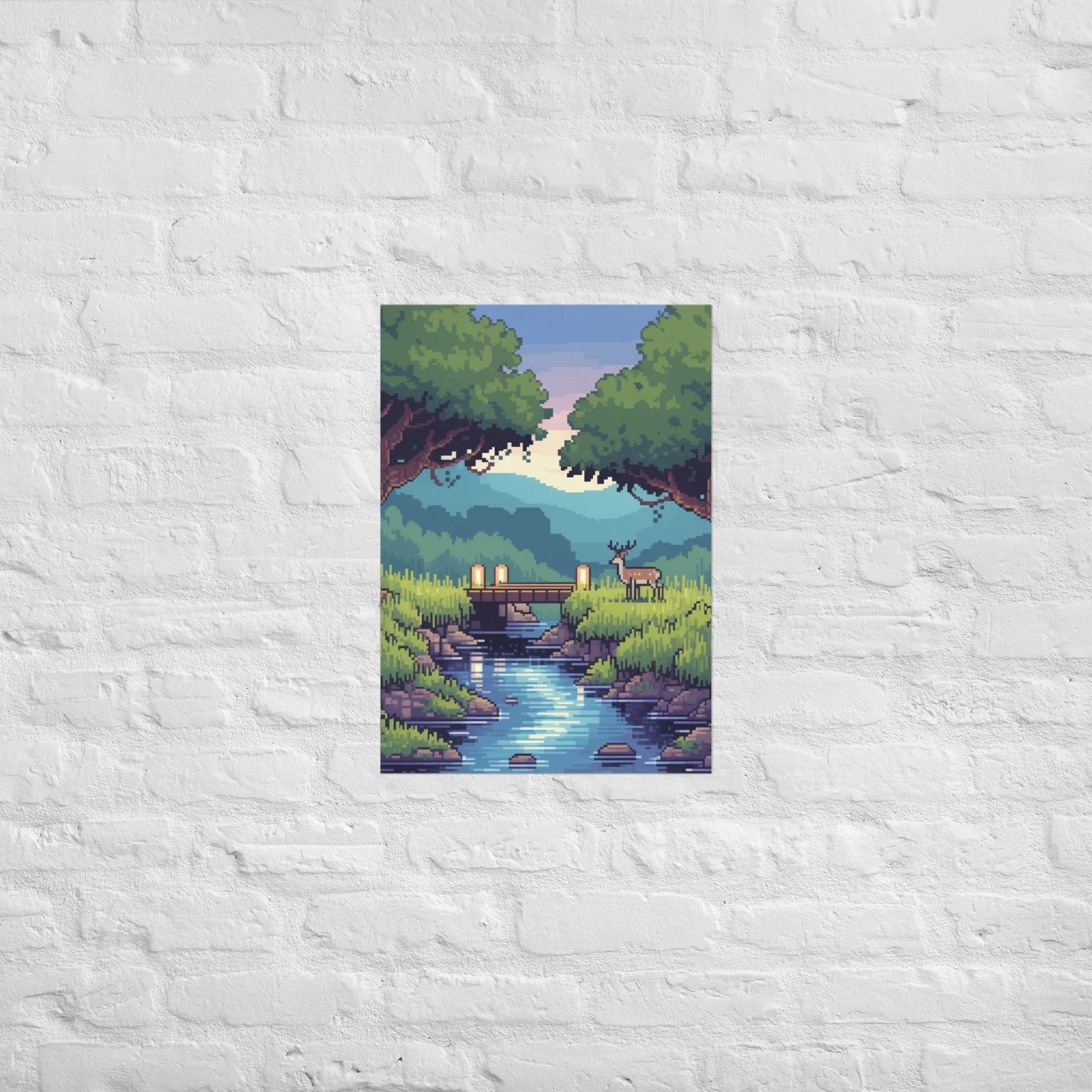 Whispering Grove – Pixel Forest Adventure Art Print - RaZits