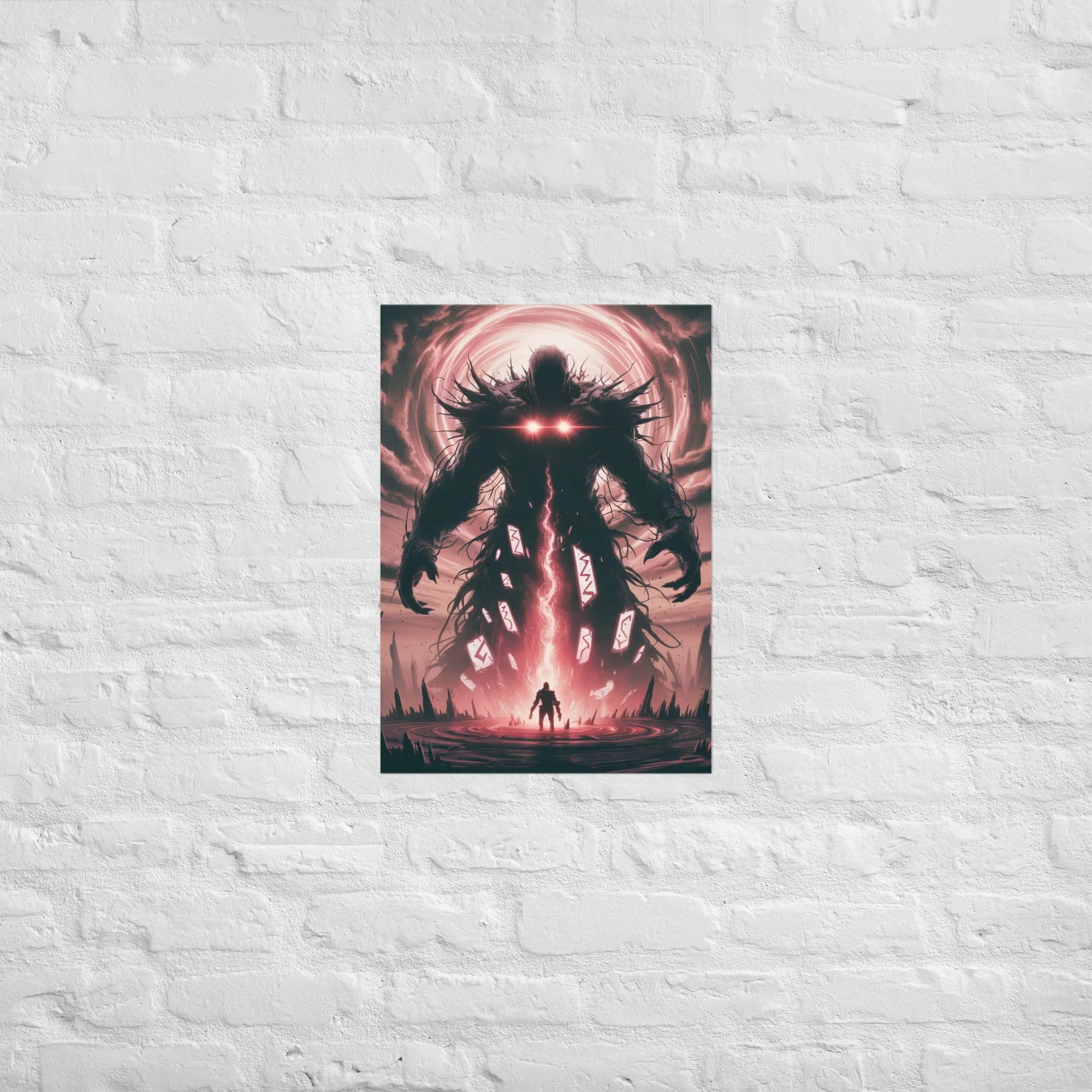 Eclipse of Titans – Dark Fantasy Boss Battle Art Print - RaZits