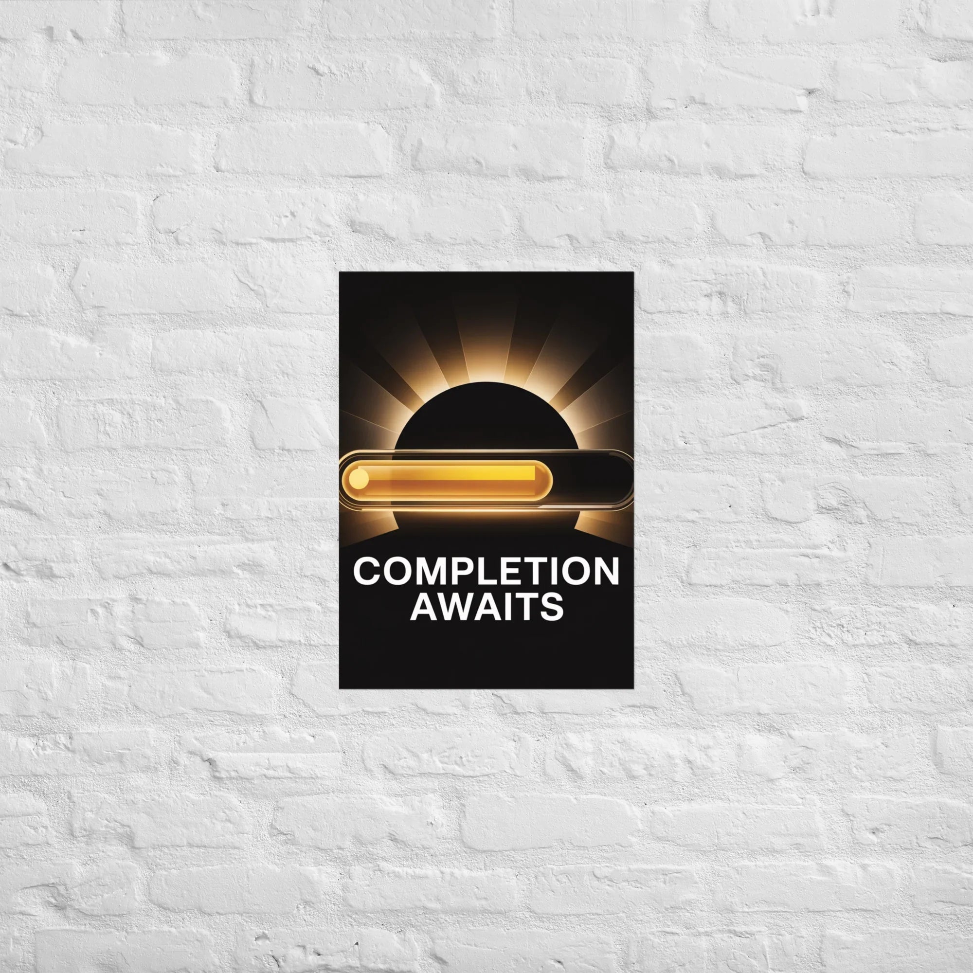 Completion Awaits – Minimalist Gaming Progress Poster for Motivated Gamers - RaZits