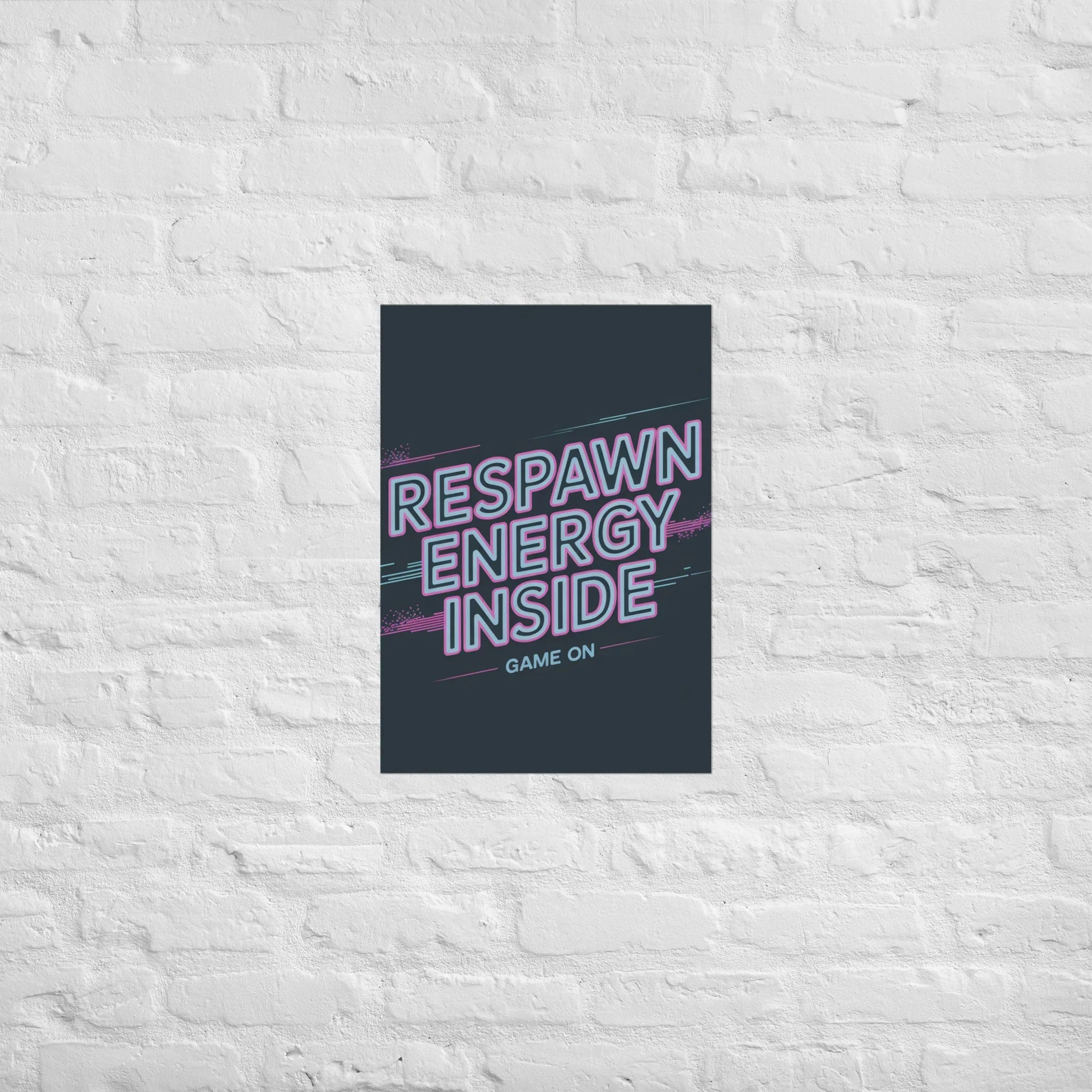 Respawn Energy Inside – Neon Gamer Motivation Art - RaZits