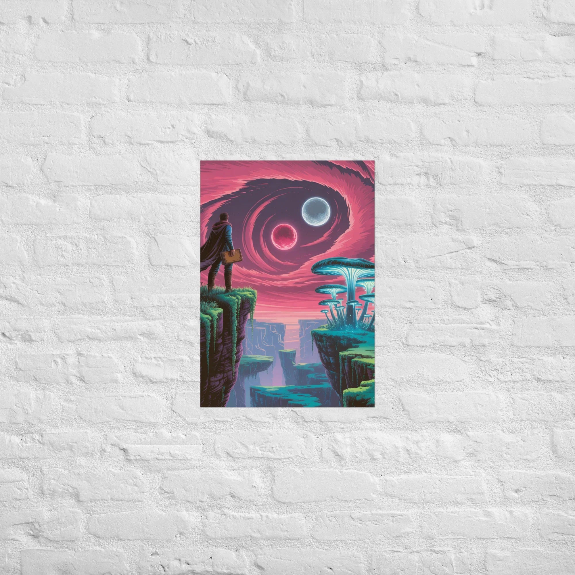 Celestial Explorer Fantasy Landscape Poster - RaZits