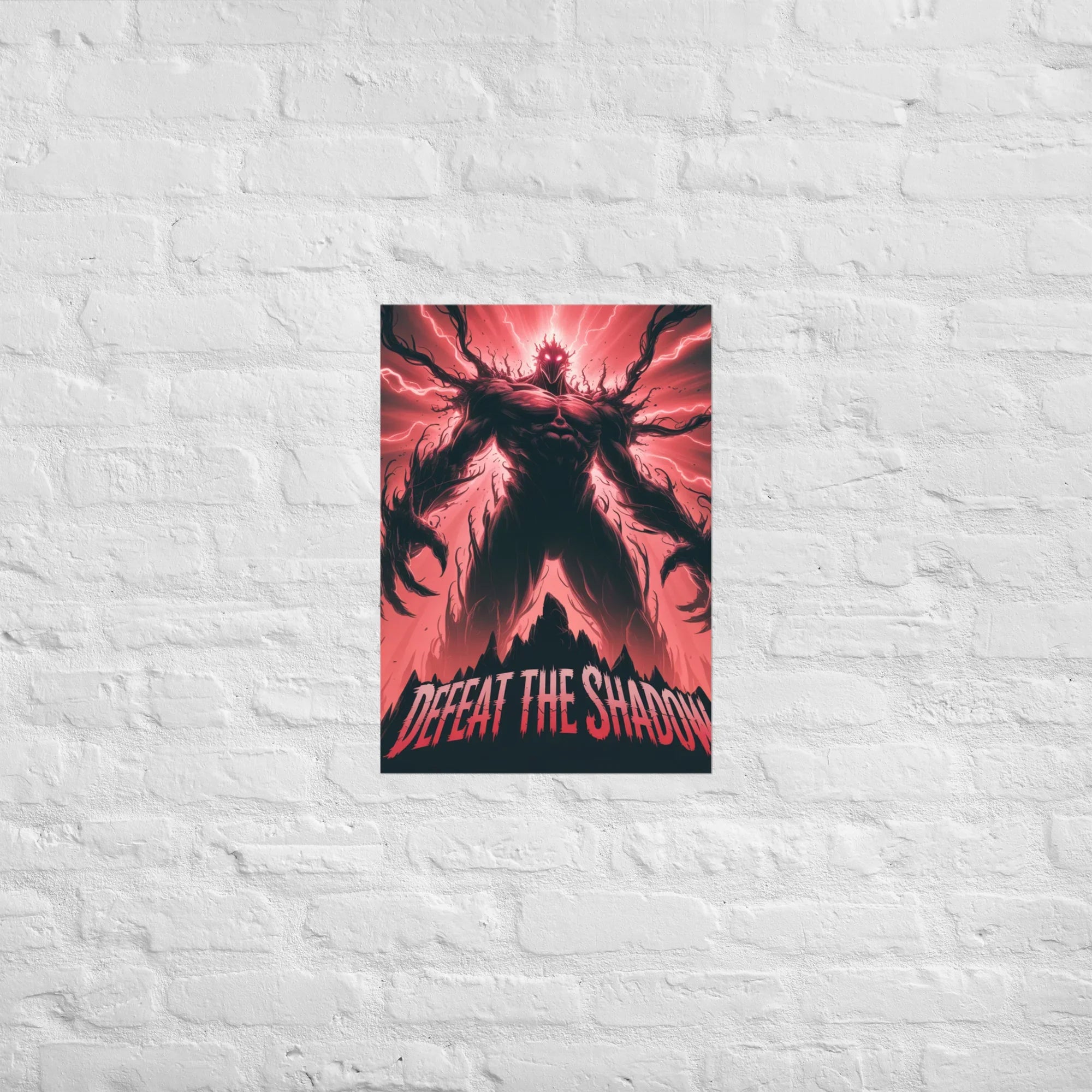 Defeat the Shadow Dark Fantasy Boss Battle Poster - RaZits