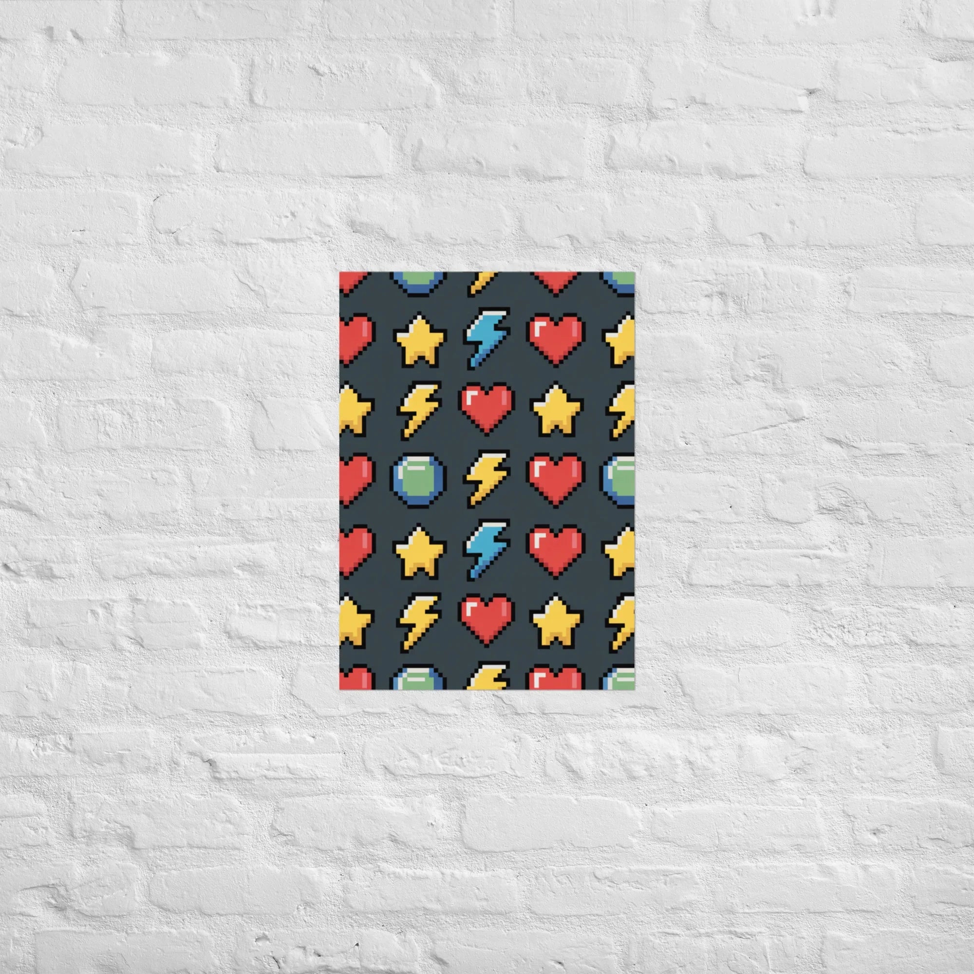 Pixel Pulse Retro Gaming Wall Art – 8-Bit Arcade Aesthetic Pattern - RaZits
