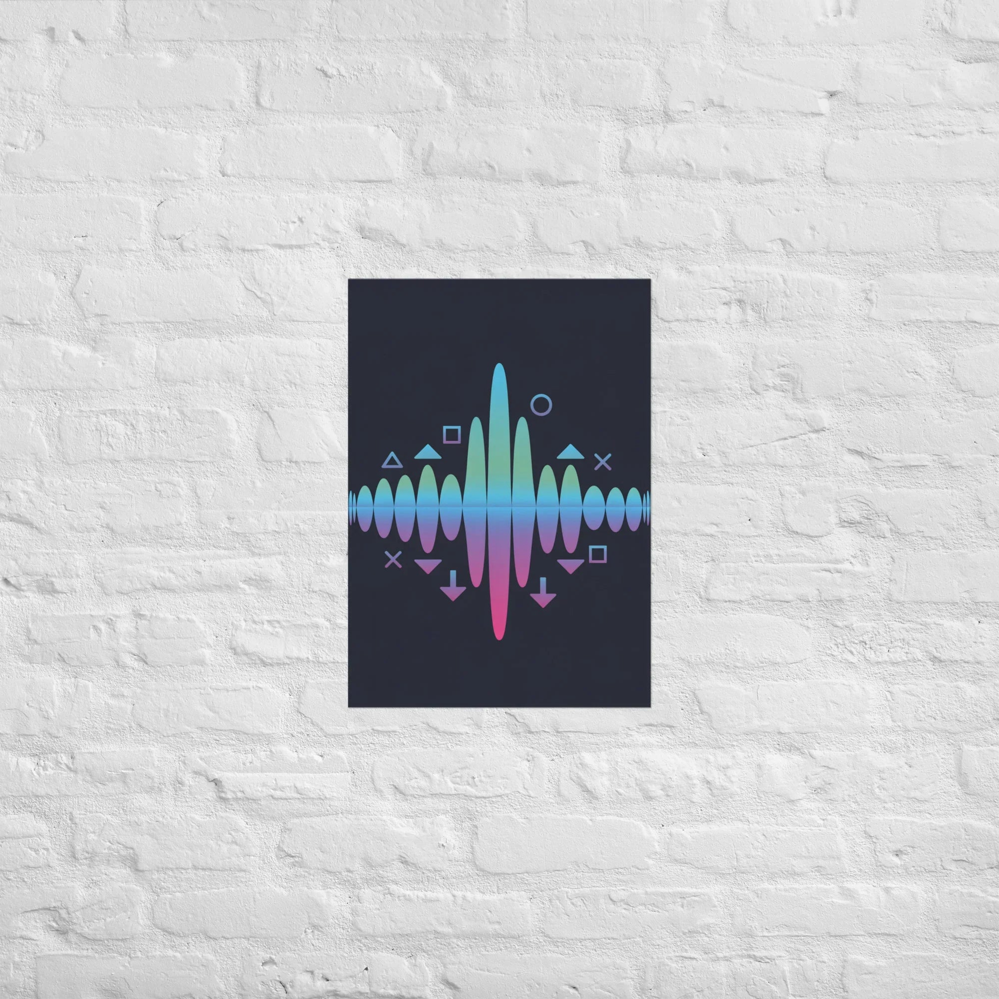 Neon Waveform Gaming Energy Art – RGB Sound Pulse Wall Decor - RaZits