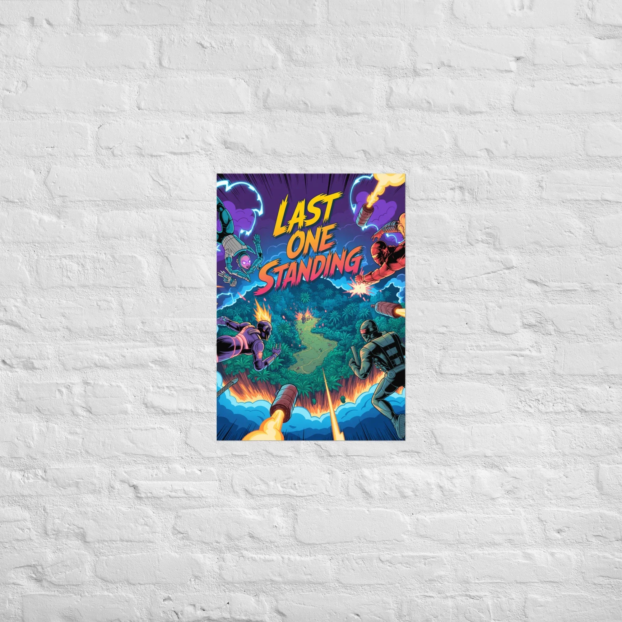 Last One Standing – Battle Royale Comic Action Gaming Poster - RaZits