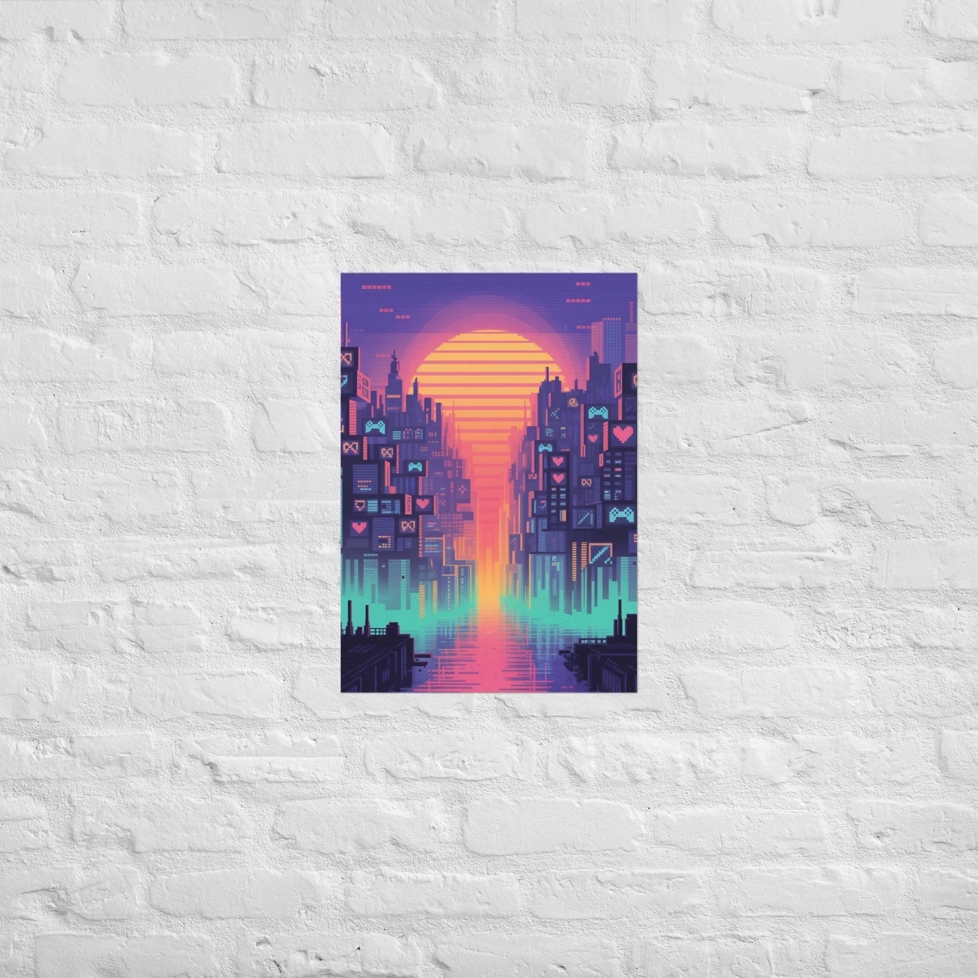 Neon Horizon - Cyberpunk City Gaming Poster - RaZits