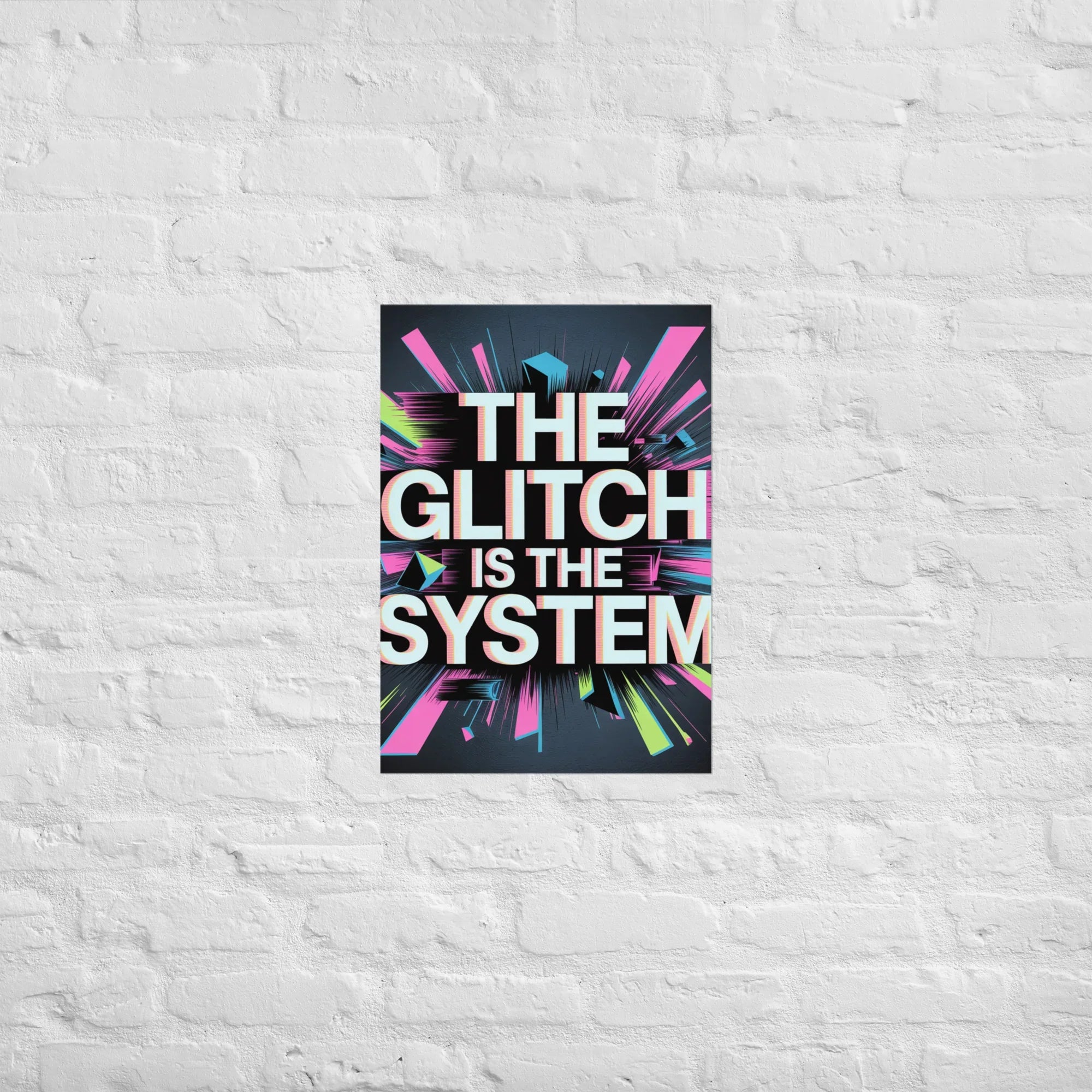 The Glitch Is the System – Gamer Room Decor Retro Gaming Poster Wall Art - RaZits