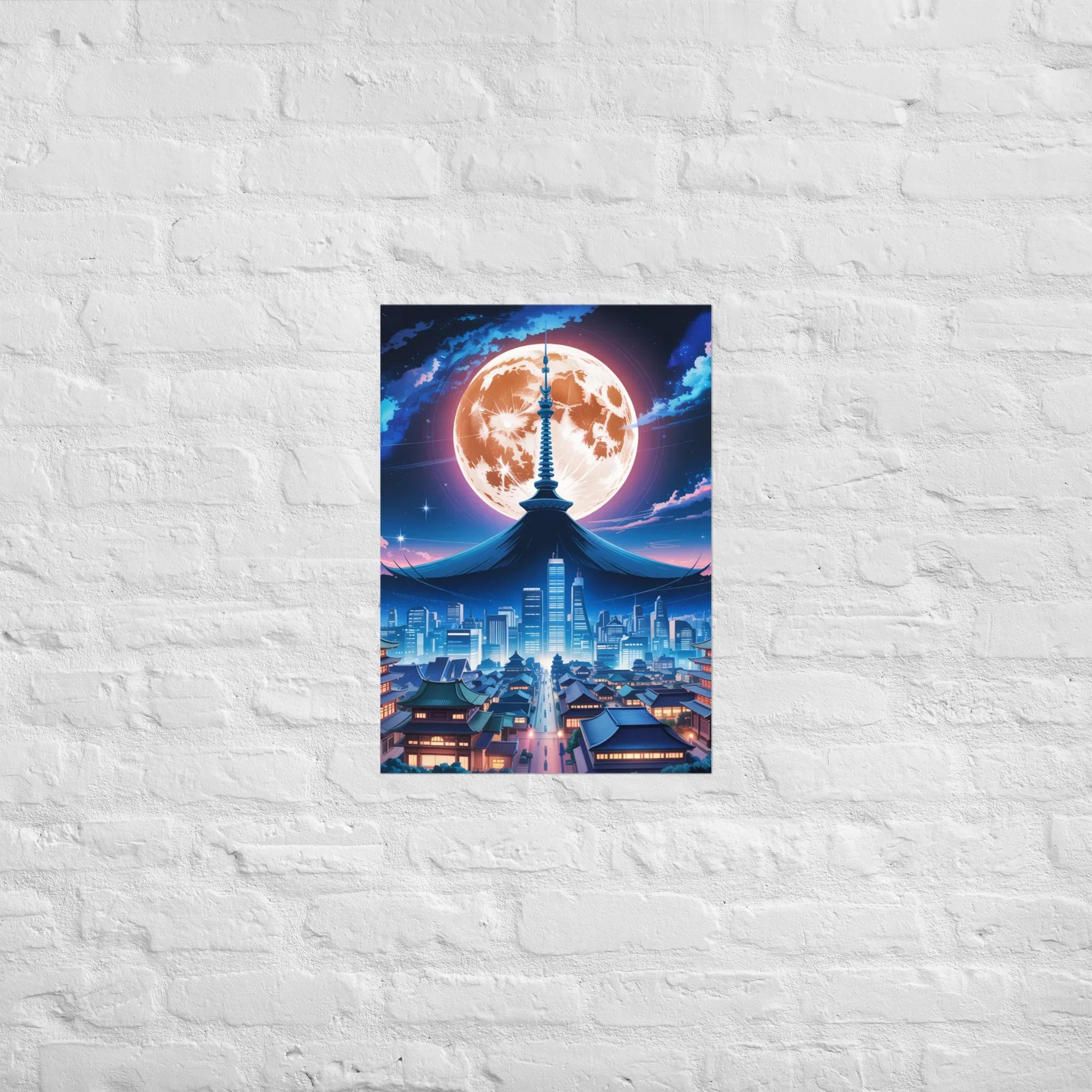 Cyberpunk City Art – Futuristic Anime Skyline Wall Decor - RaZits