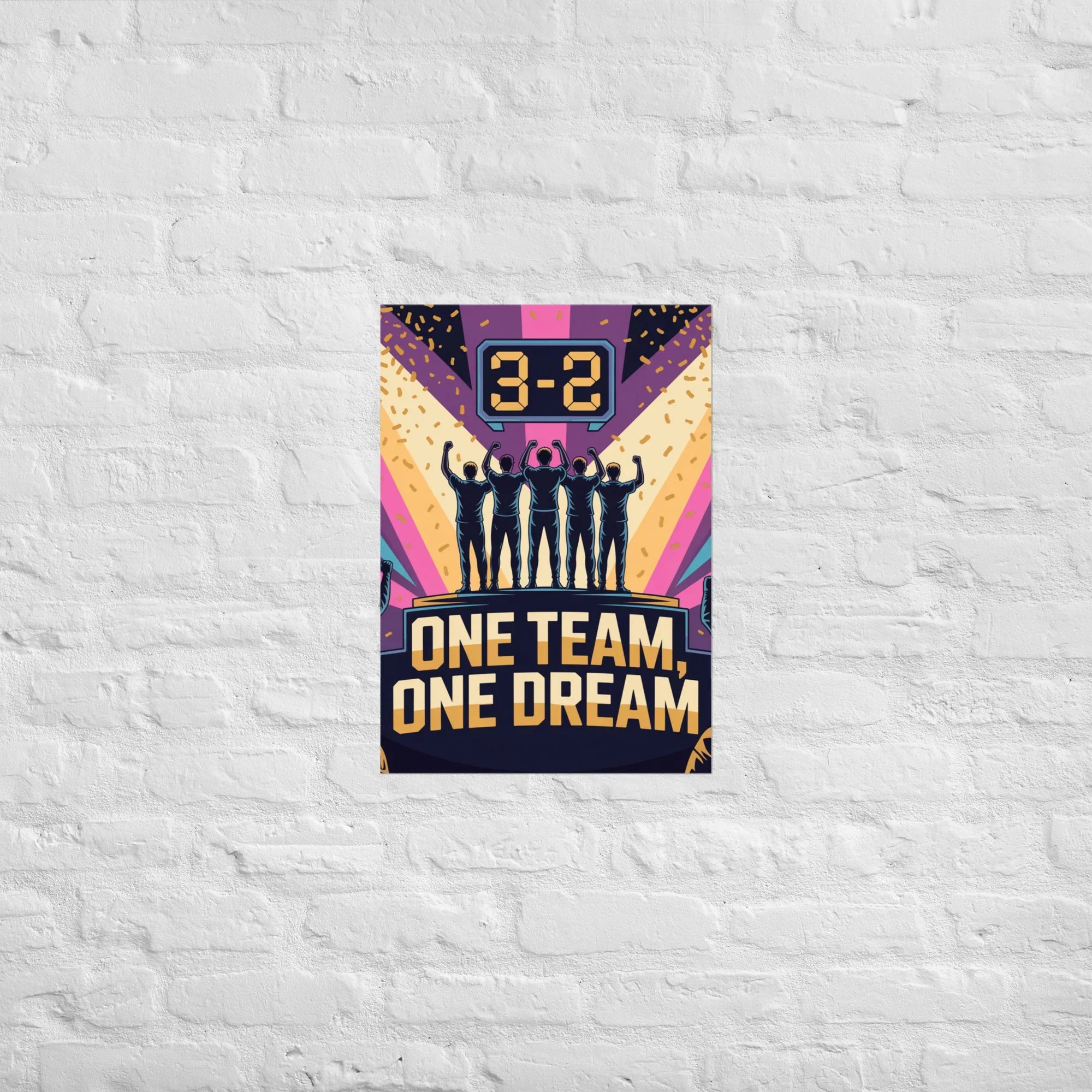 One Team, One Dream – Esports Teamwork Victory Poster - RaZits