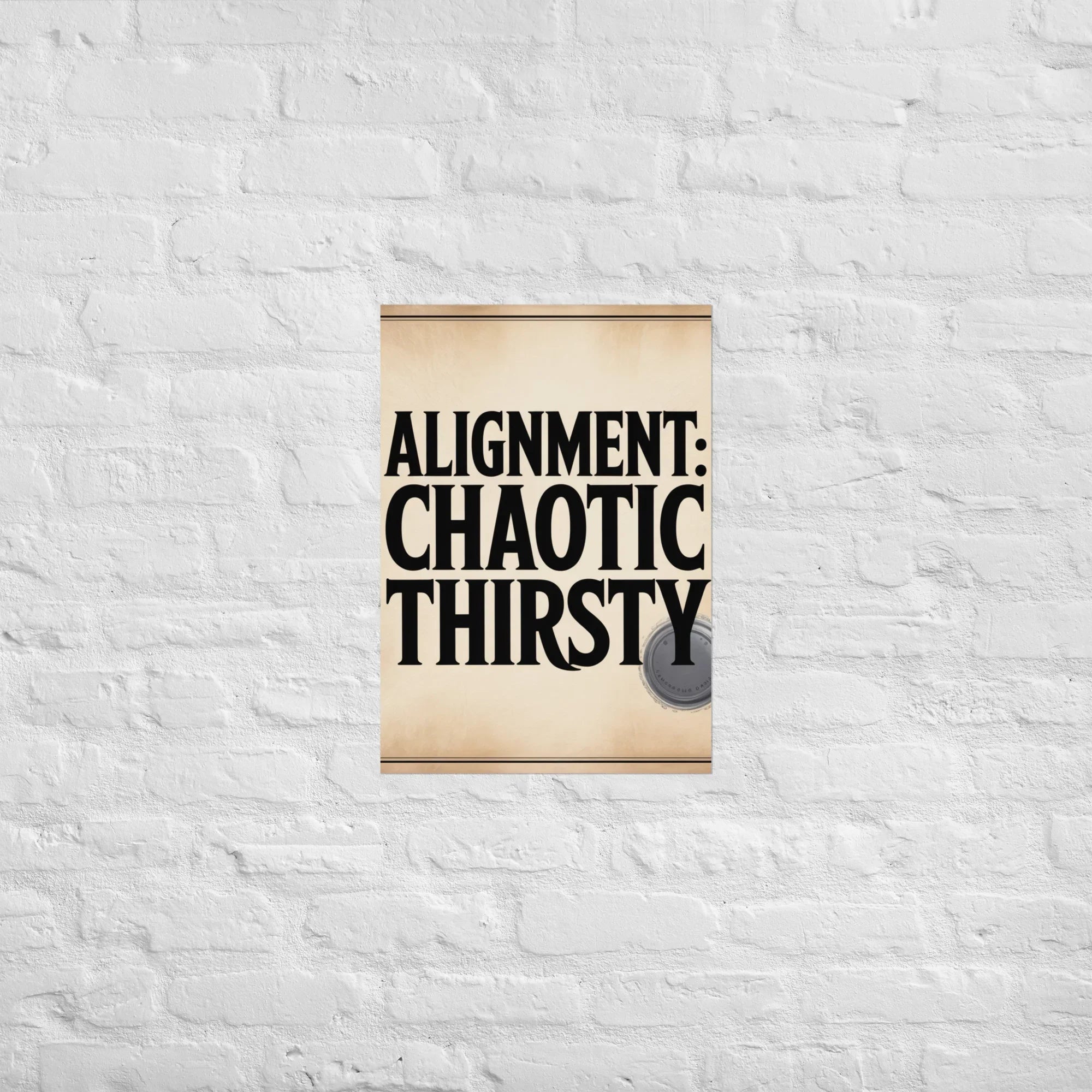 Chaotic Alignment Wall Print – Funny DnD Quote Art for Nerdy Gamer Decor - RaZits