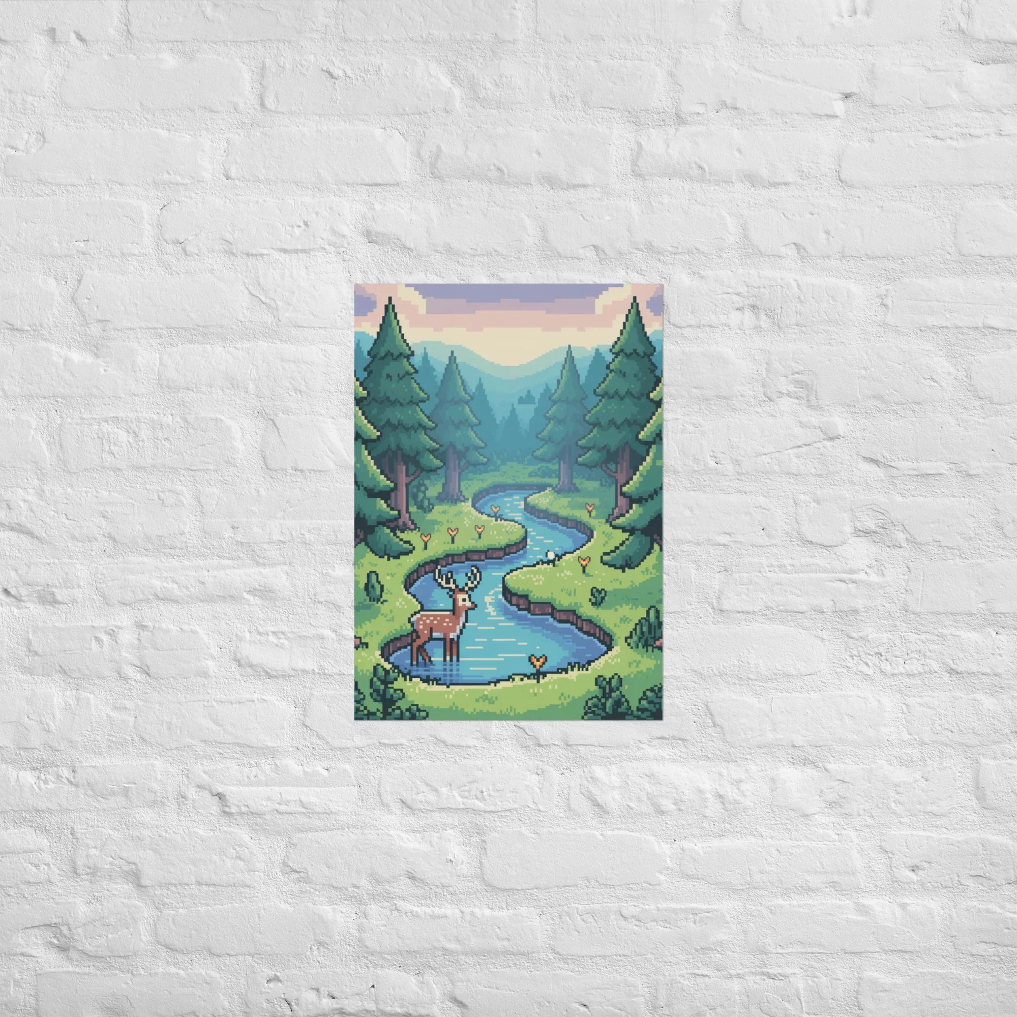 Pixel Art Landscape – Cozy Nature Gaming Wall Art for Indie-Game Lovers - RaZits