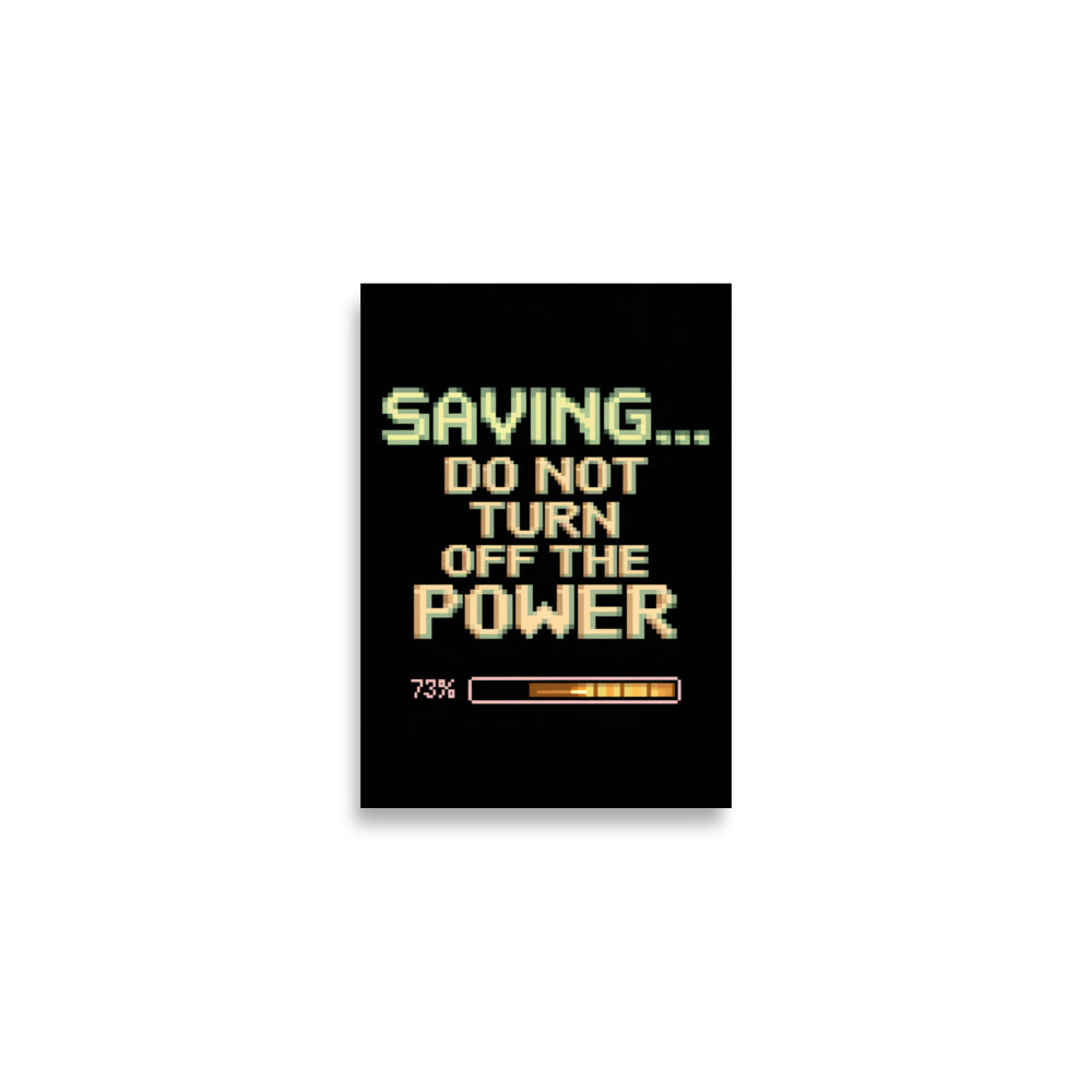 Save Point phosphor green retro gaming poster hero shot matte print