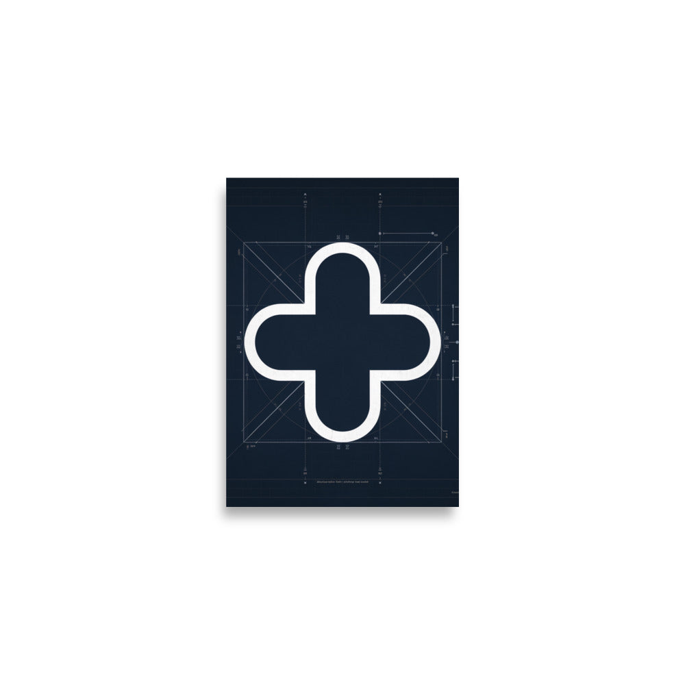 Blueprint D-Pad video game controller poster hero shot matte print