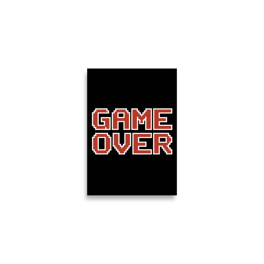 Game Over Man vintage retro gaming poster hero shot matte museum-grade print