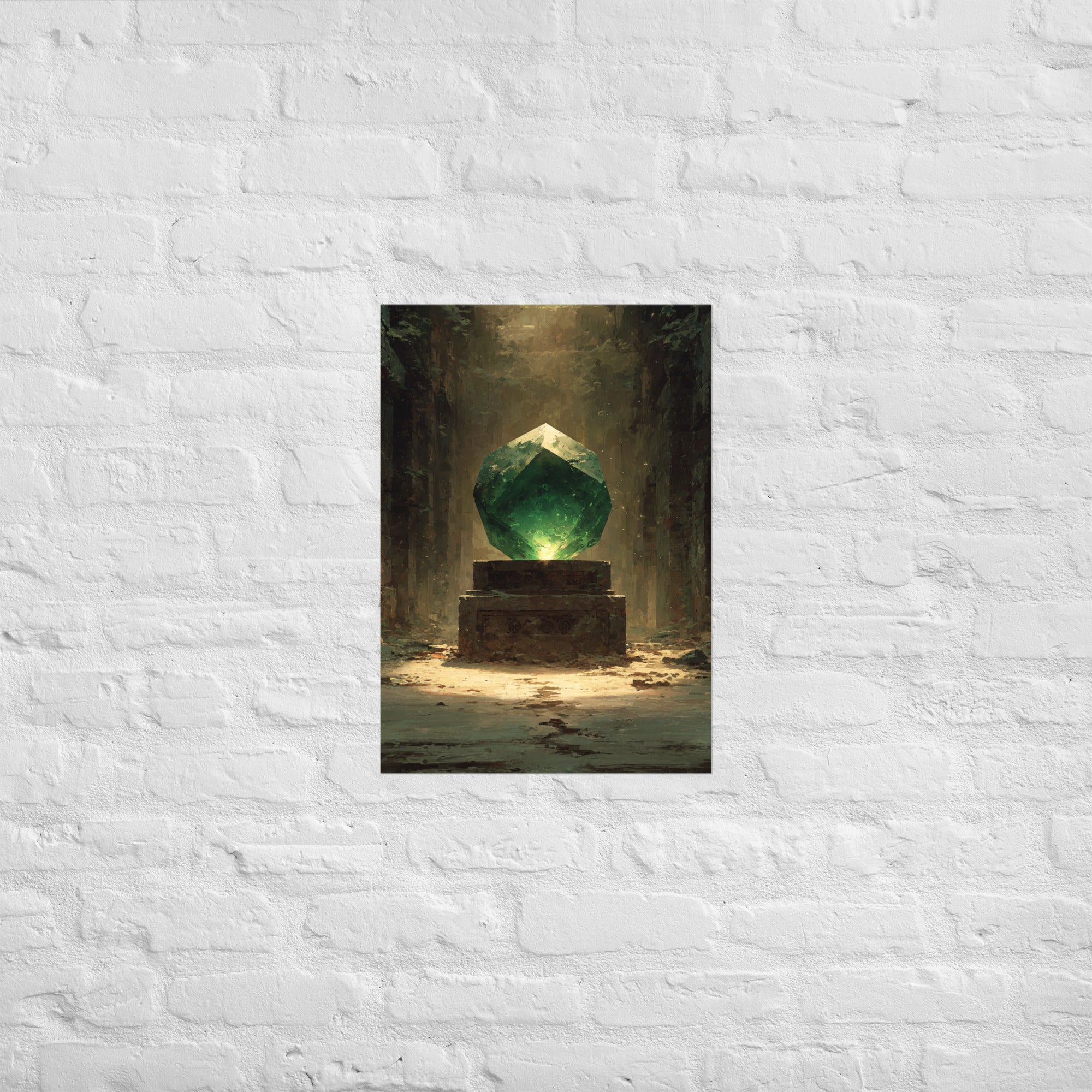 Save crystal RPG print in a D&D study, A2