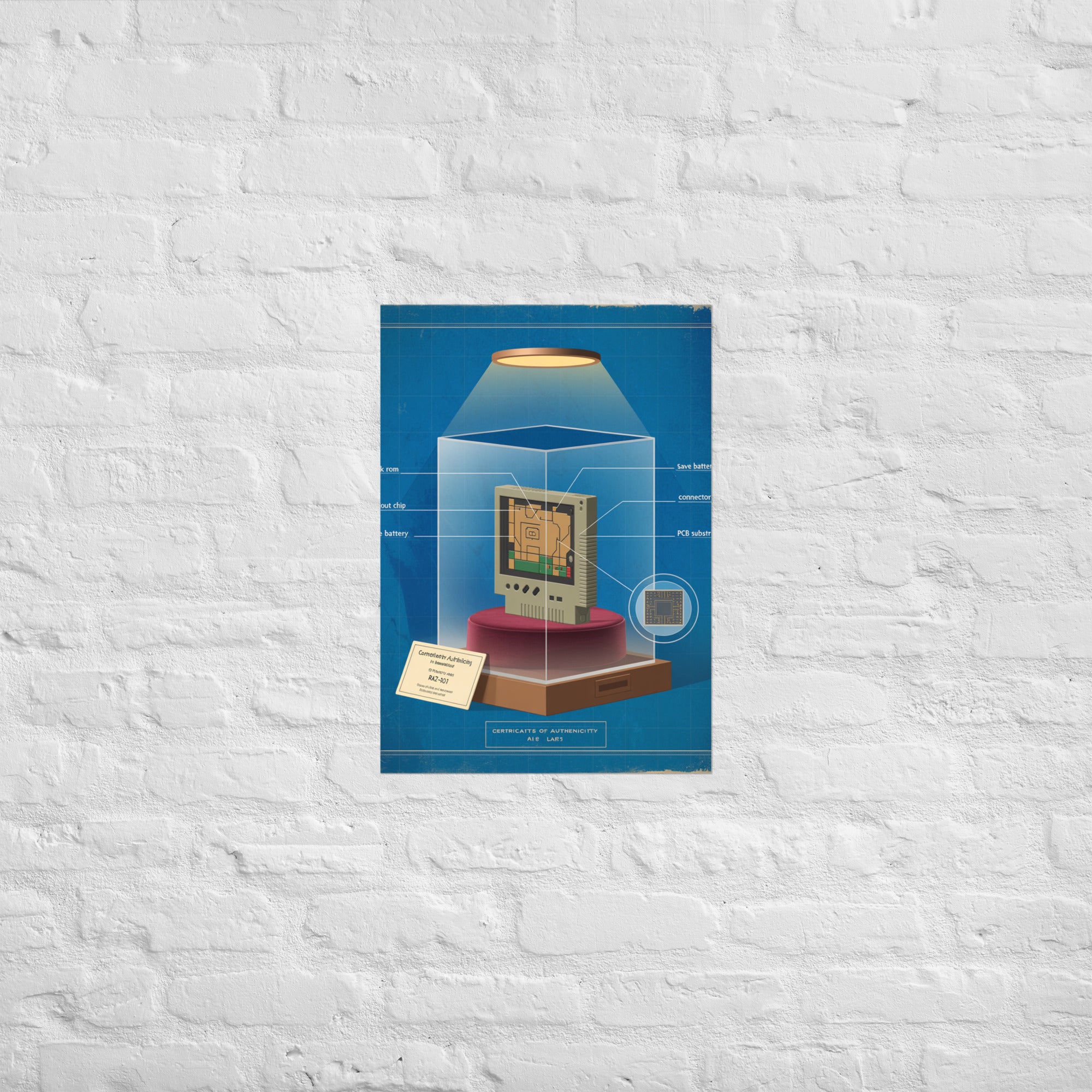 Codex Volume II print in a curated gallery library, A2