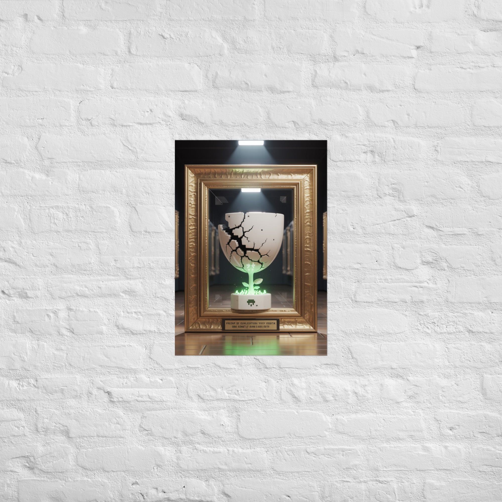 Completion certificate gaming print in a curated room, A2