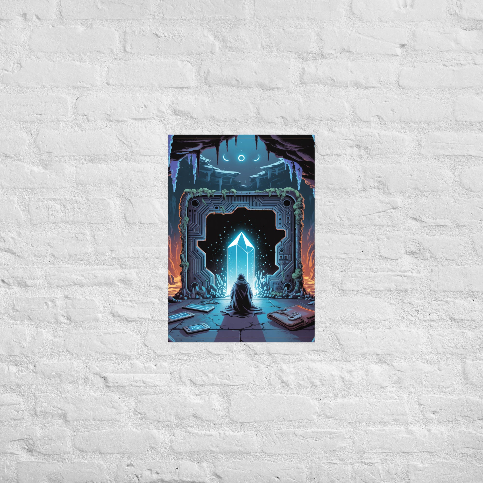 Save point premium gaming print in a curated room, A2