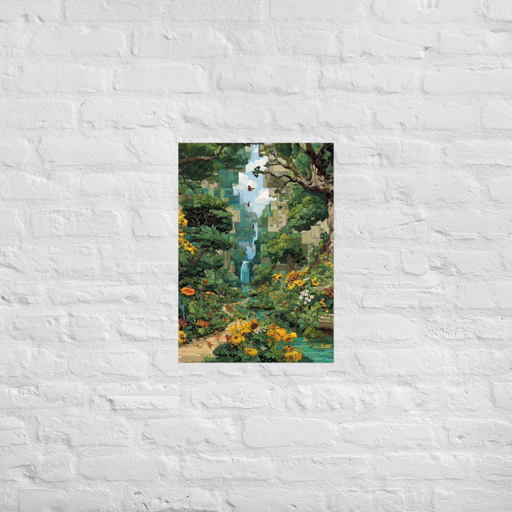 Pixel gallery print in a designer studio, A2