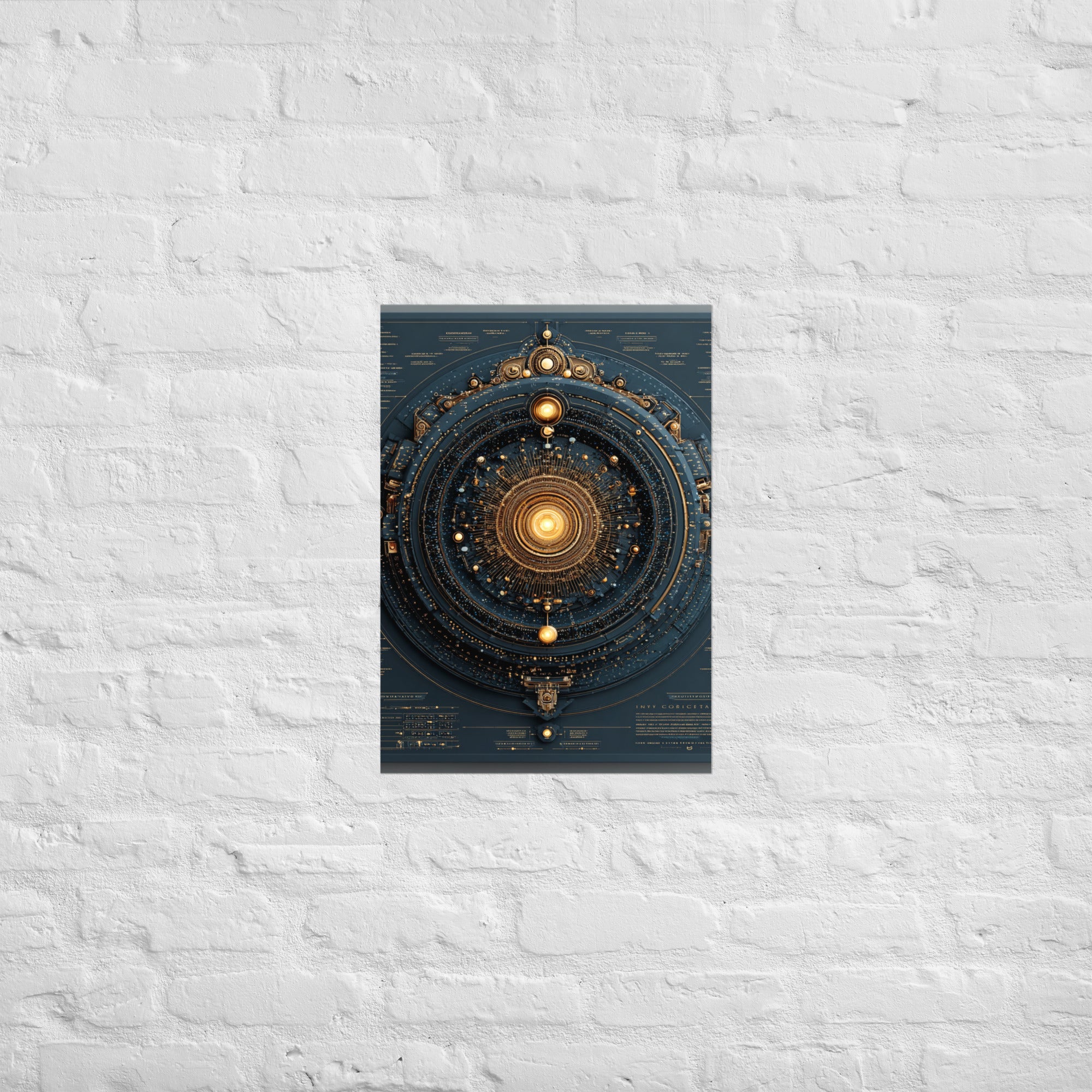 Console blueprint print in an engineer's office, A2