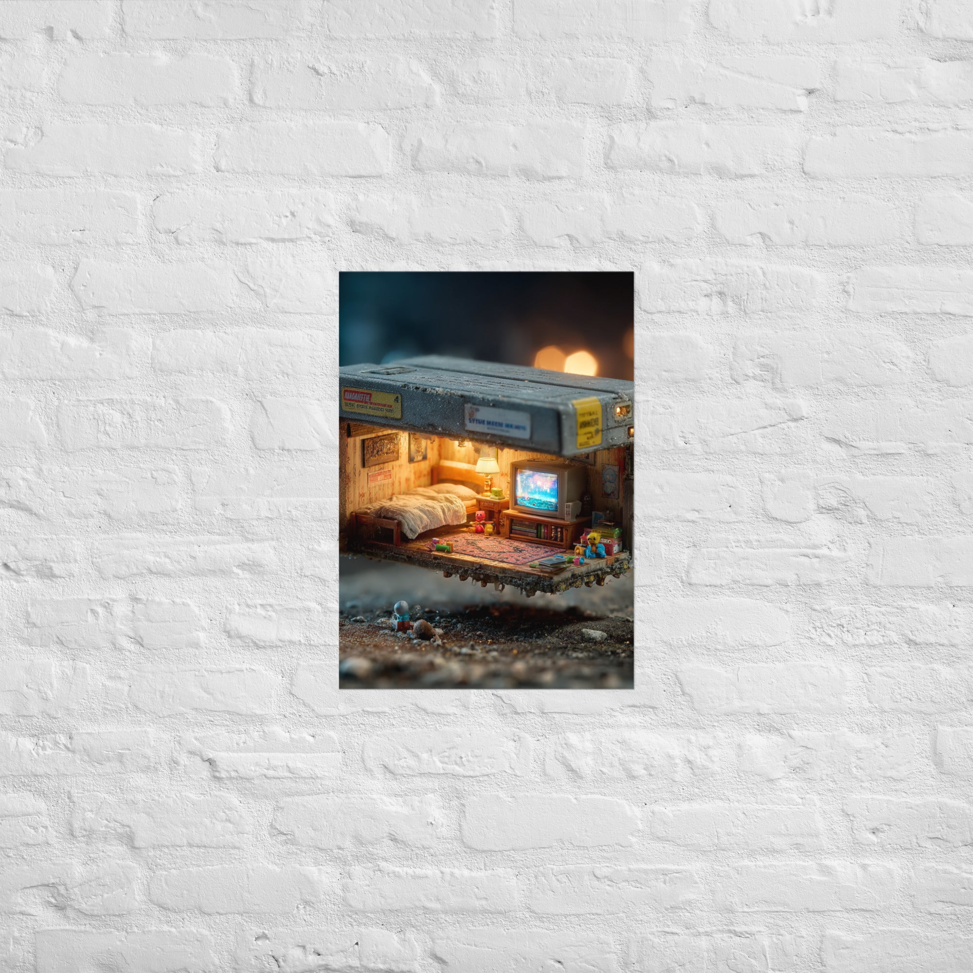 Memory cartridge collector print in a curated room, A2