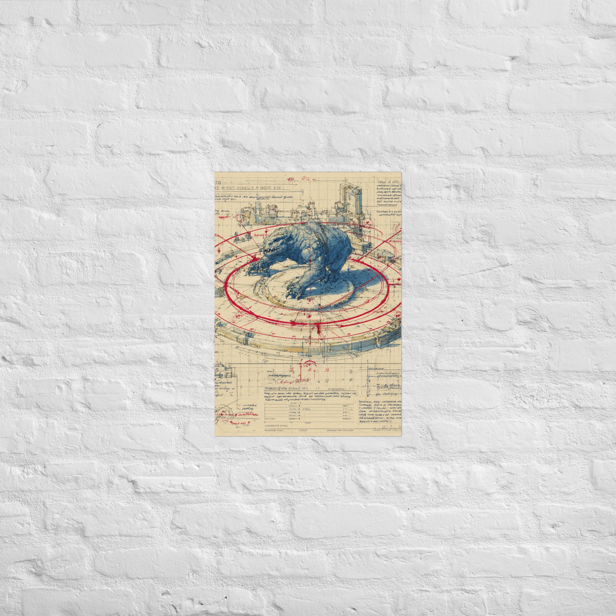 Boss pattern gaming print in a game room, A2