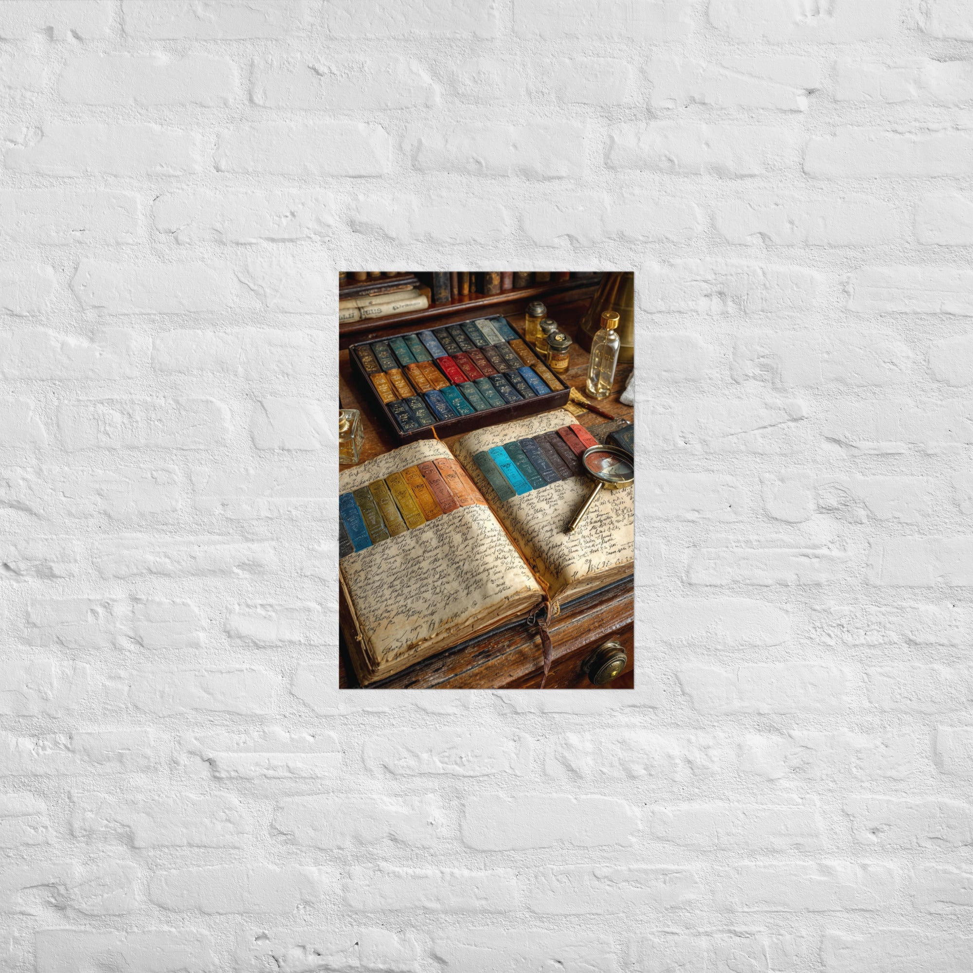 Collector edition provenance print hung in a curated gallery wall, A2 size