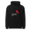 Funny Bird Hoodie in Black, front view: a cardinal and speech bubble beside THE GROUP CHAT NEEDS THIS