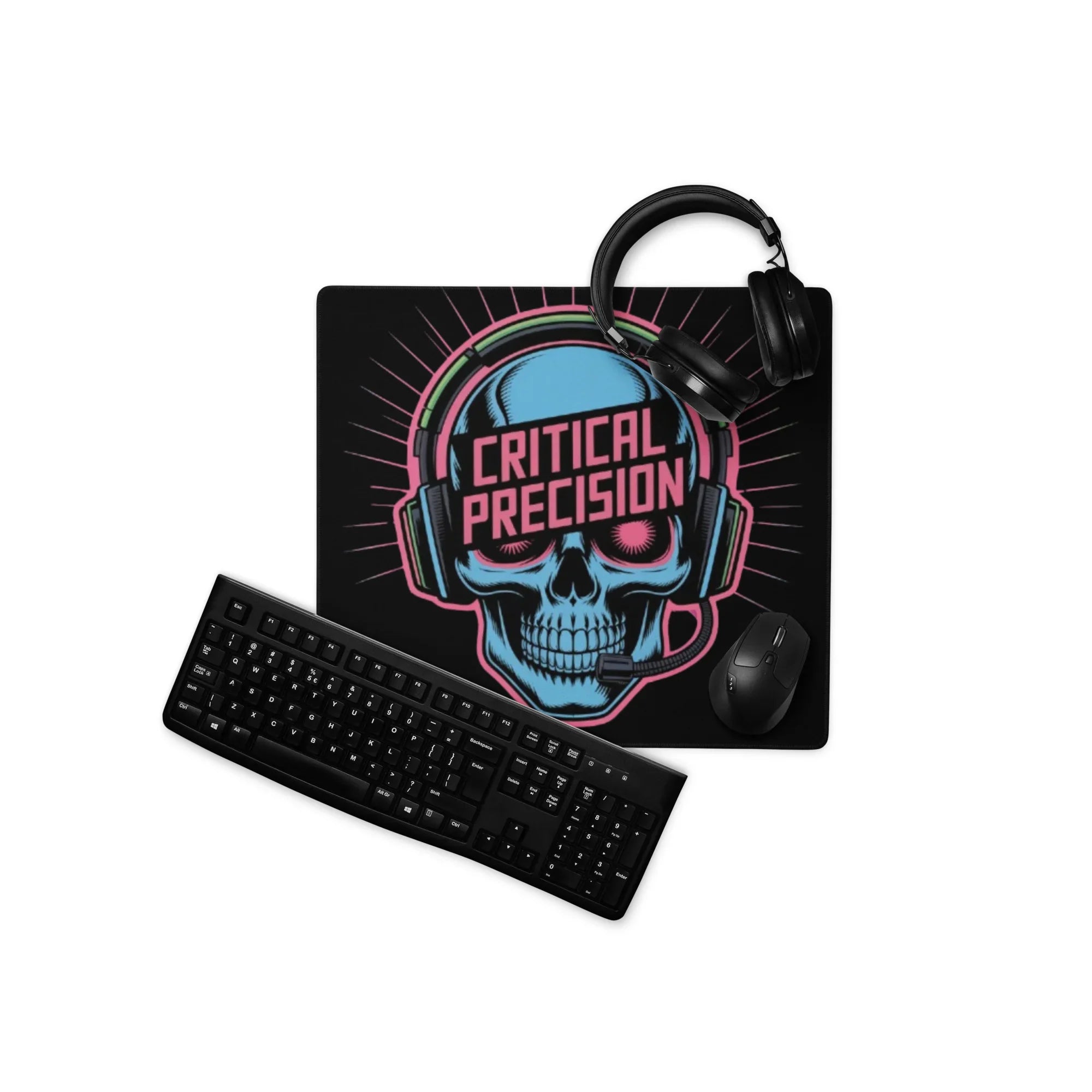 Critical Precision Neon Skull Gaming Mouse Pad - RaZits