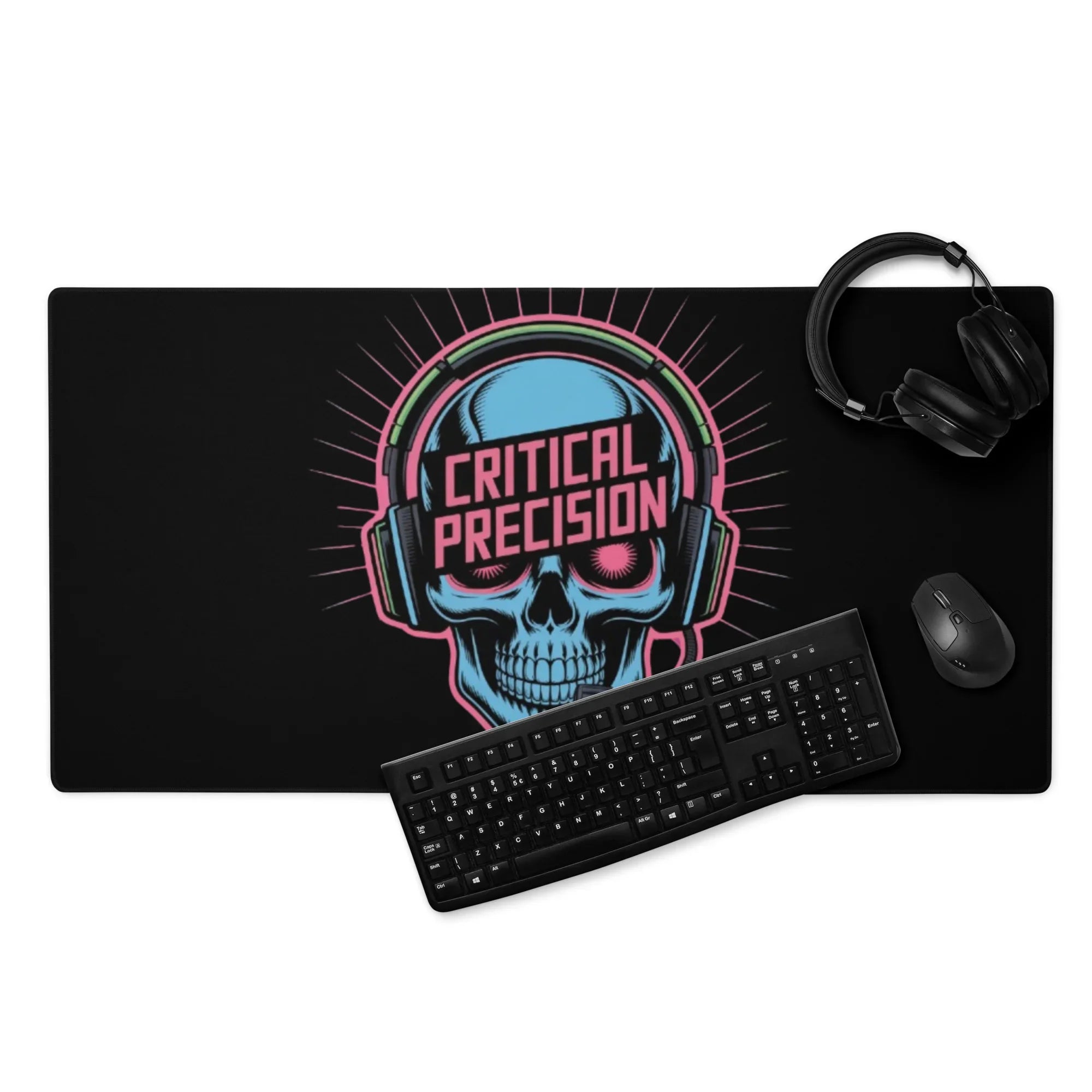 Critical Precision Neon Skull Gaming Mouse Pad - RaZits