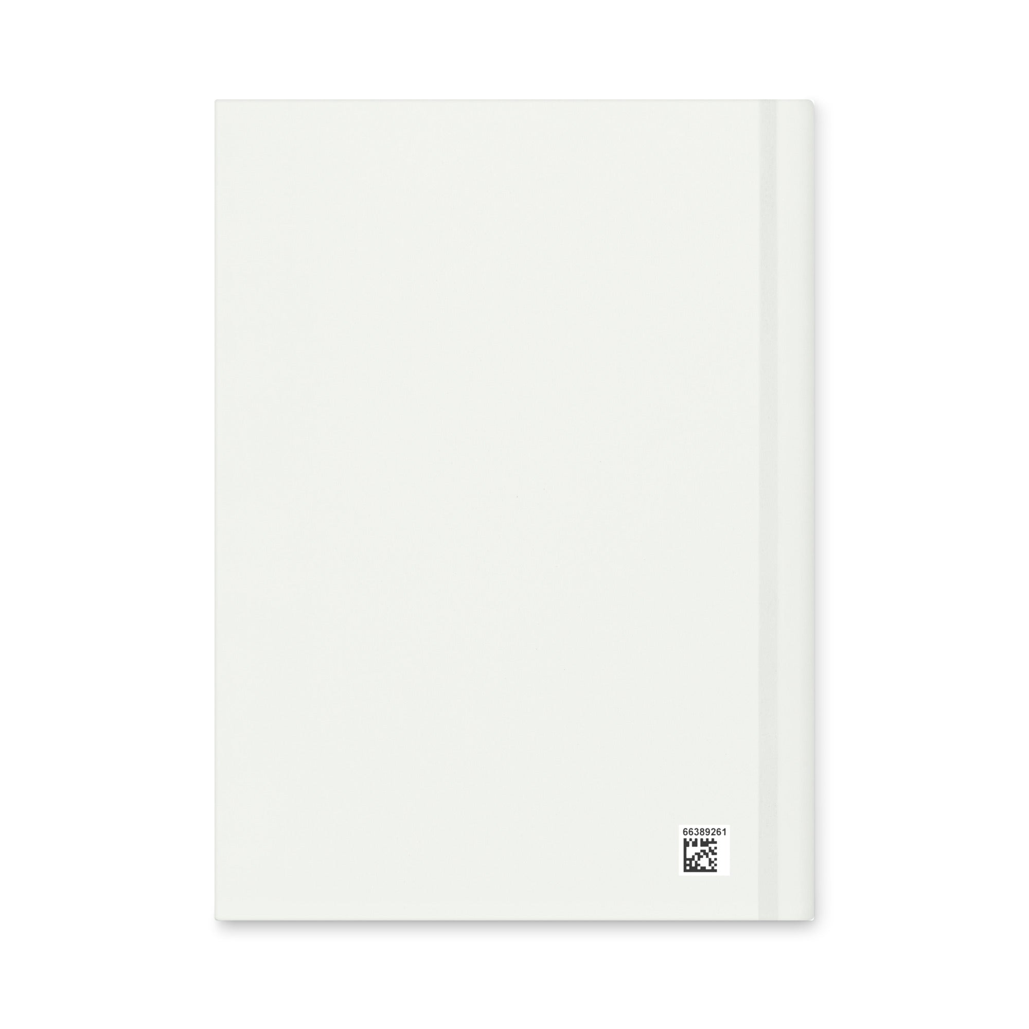 Back cover of the birding journal: plain ivory with a small printer code in the corner