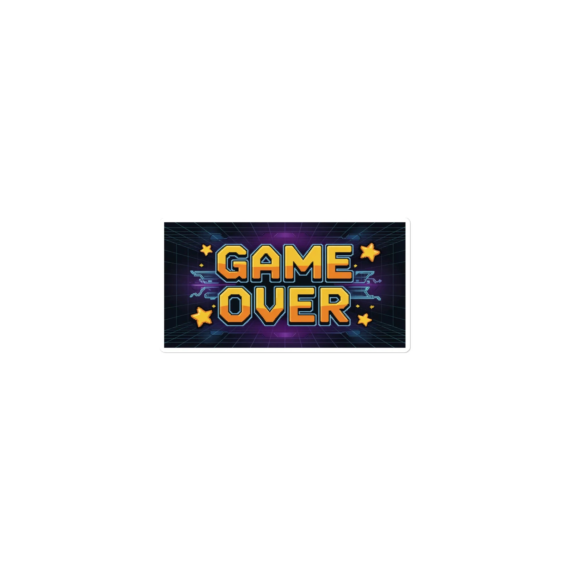 Game Over Sticker – Retro Pixel Arcade Gaming Decal - RaZits