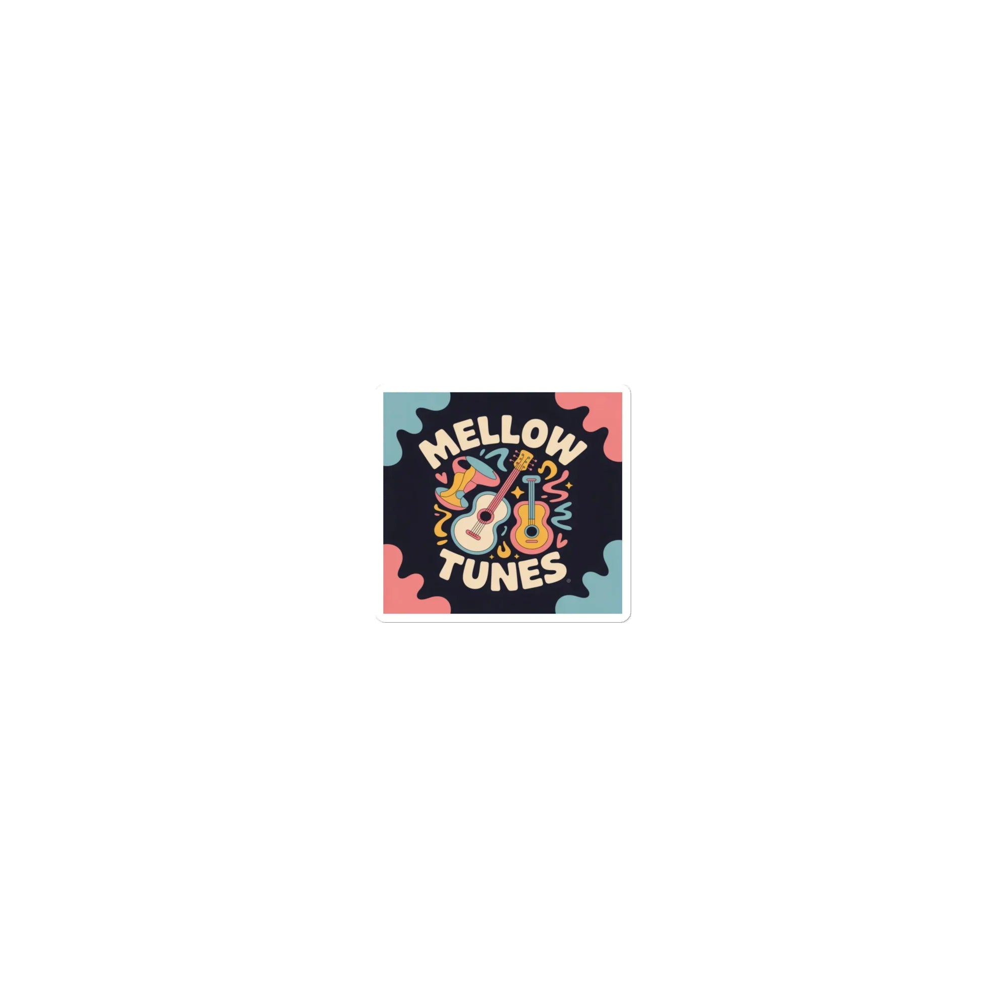 Mellow Tunes Guitar Sticker – Chill Vibes Vinyl - RaZits
