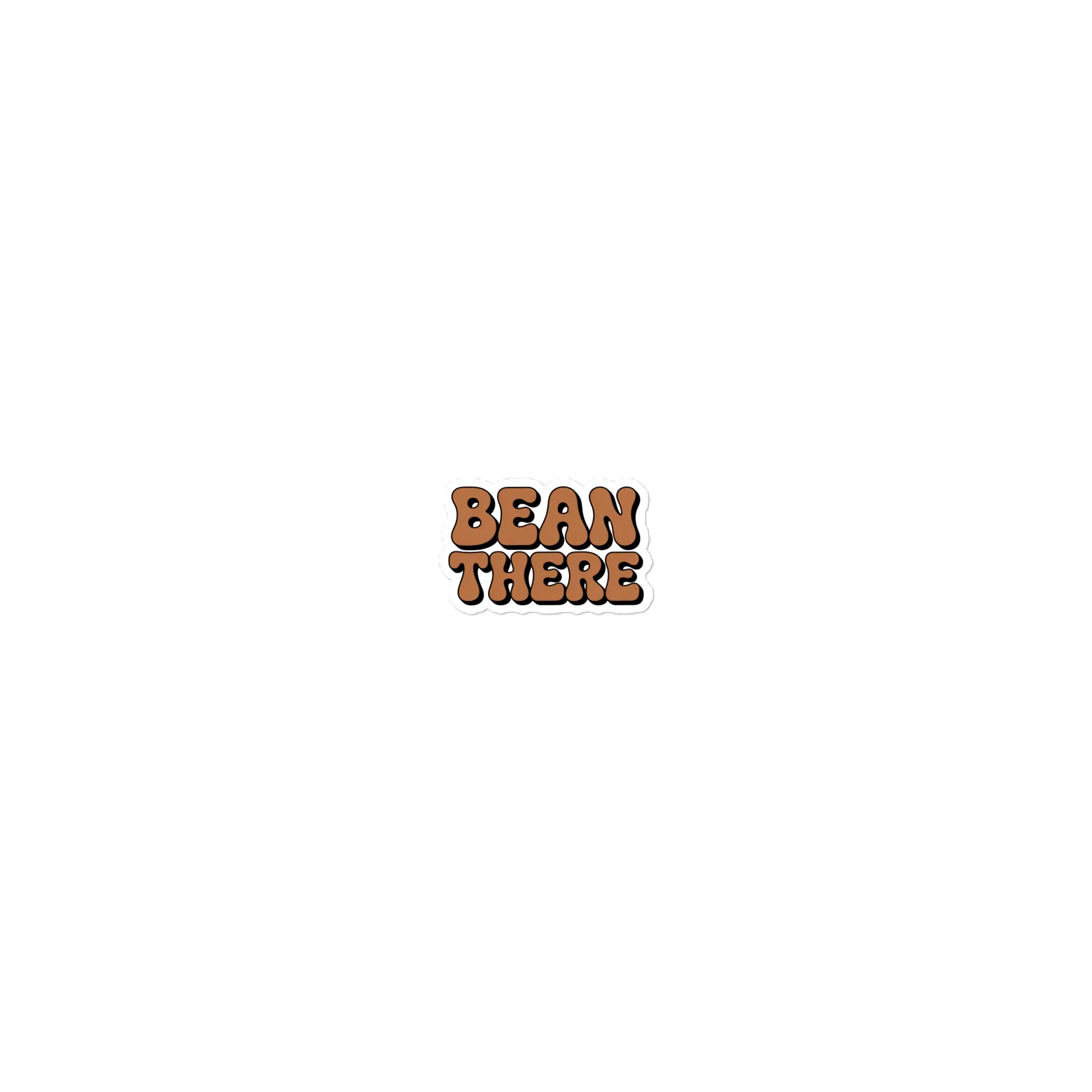 Bean There Sticker – Retro Coffee Pun Vinyl - RaZits