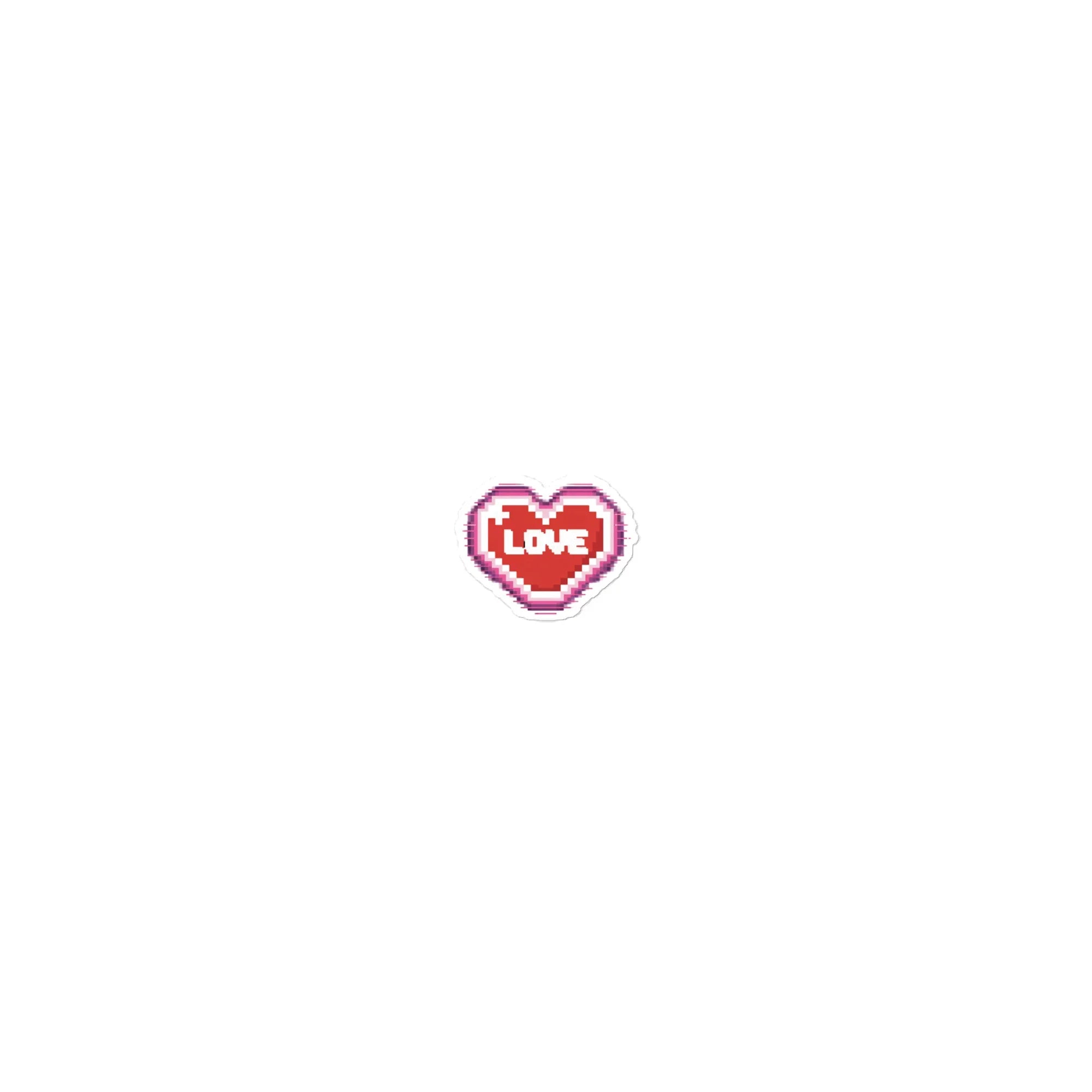 Pixel Love Heart Gaming Sticker - RaZits