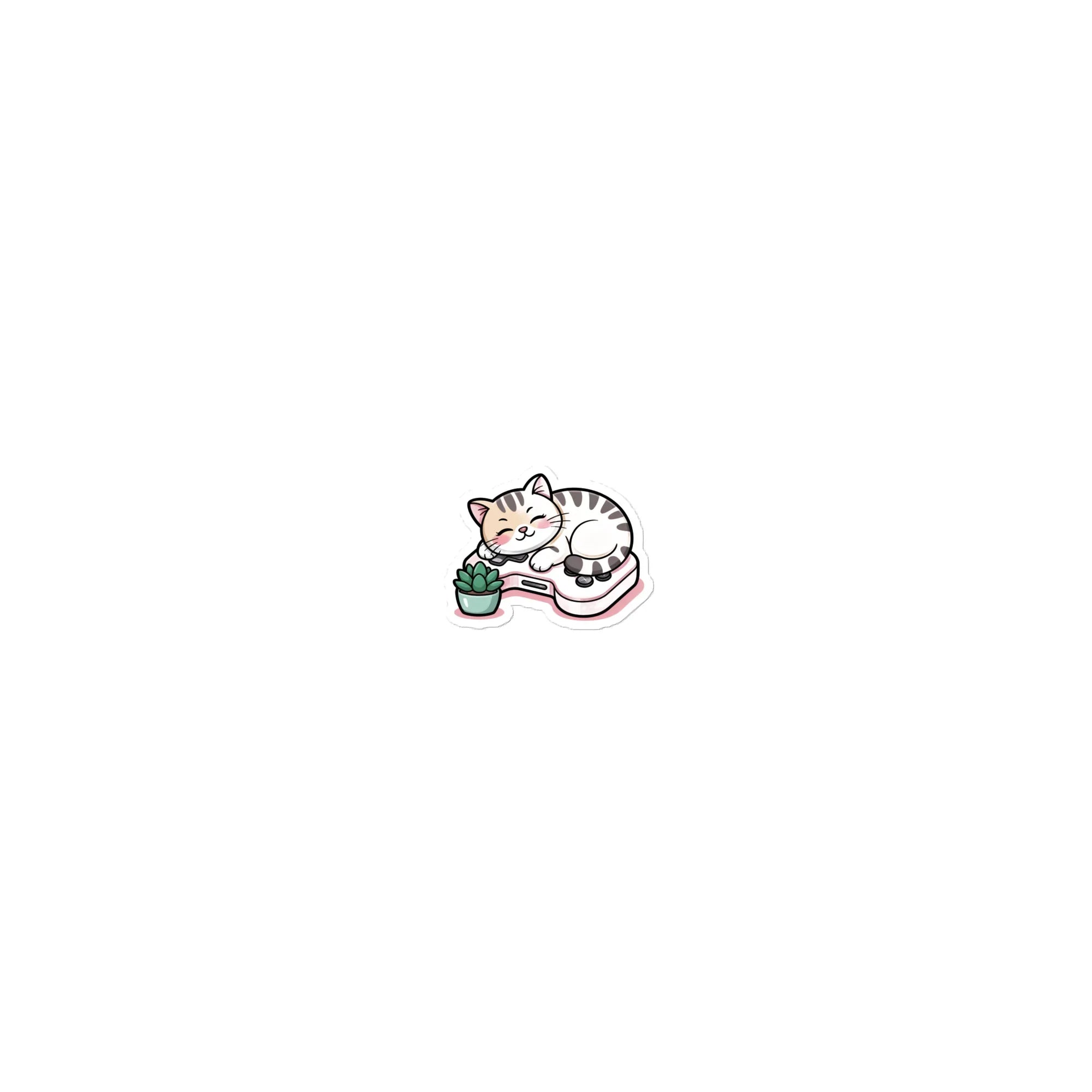 Kawaii Gamer Cat – Cozy Console Companion Sticker - RaZits