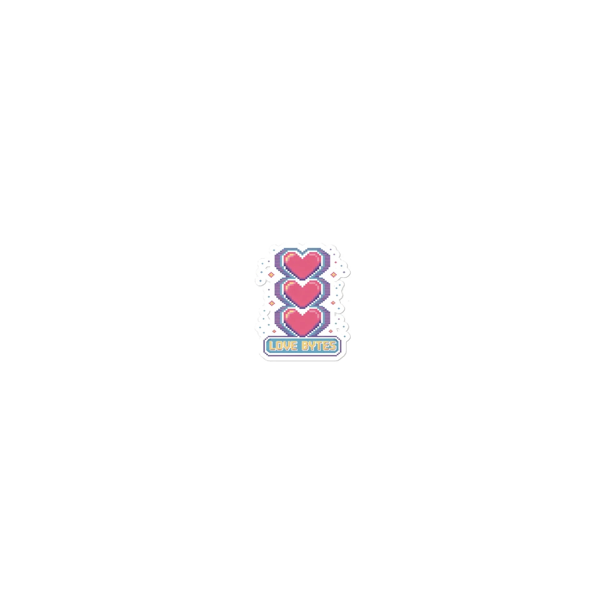 Love Bytes – Pixel Heart Gaming Sticker - RaZits