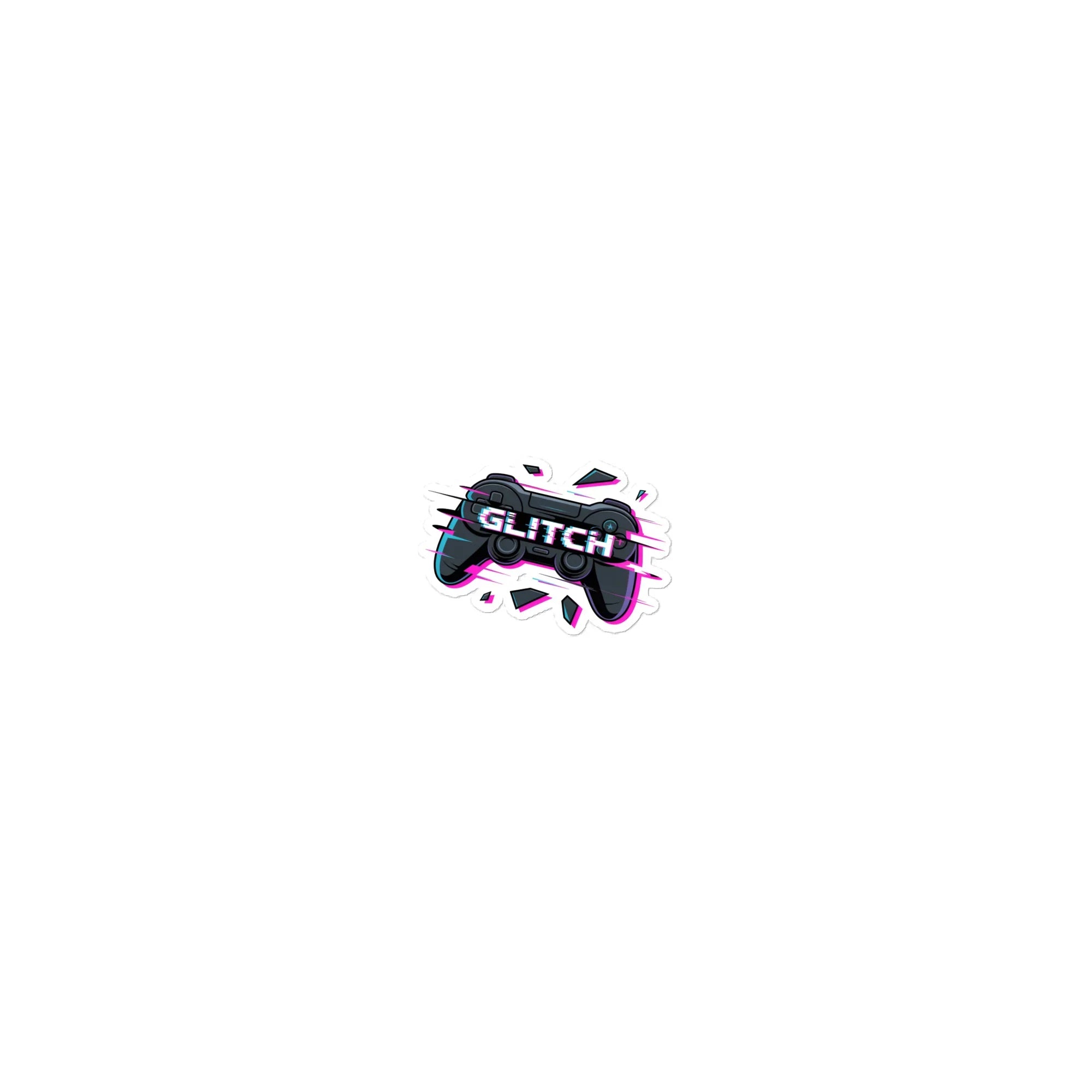 Glitch Controller Sticker – Cyberpunk Gamer Aesthetic with Neon Vaporwave Vibes - RaZits