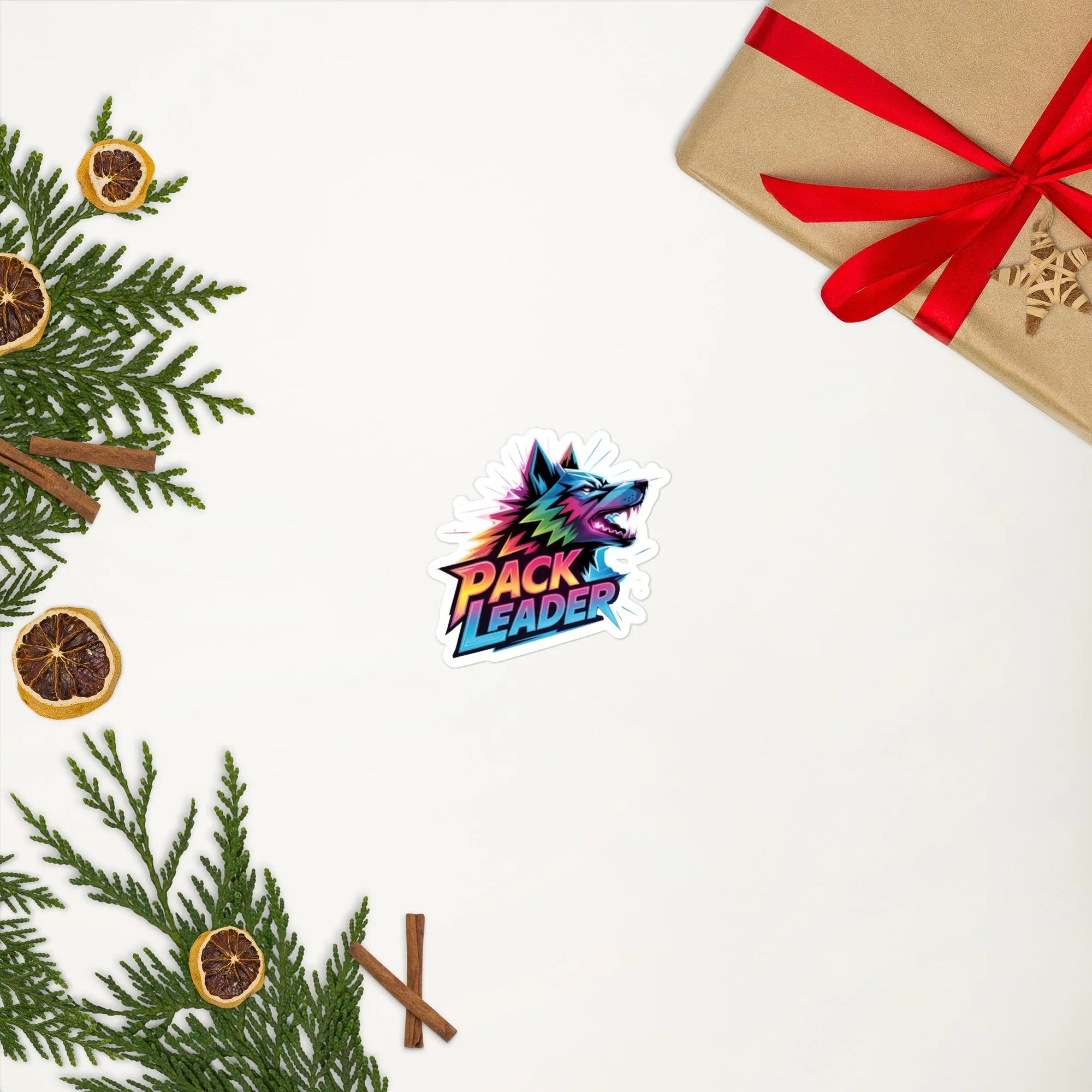 Pack Leader Neon Wolf Gaming Sticker – Cyberpunk Alpha Gamer Decal - RaZits