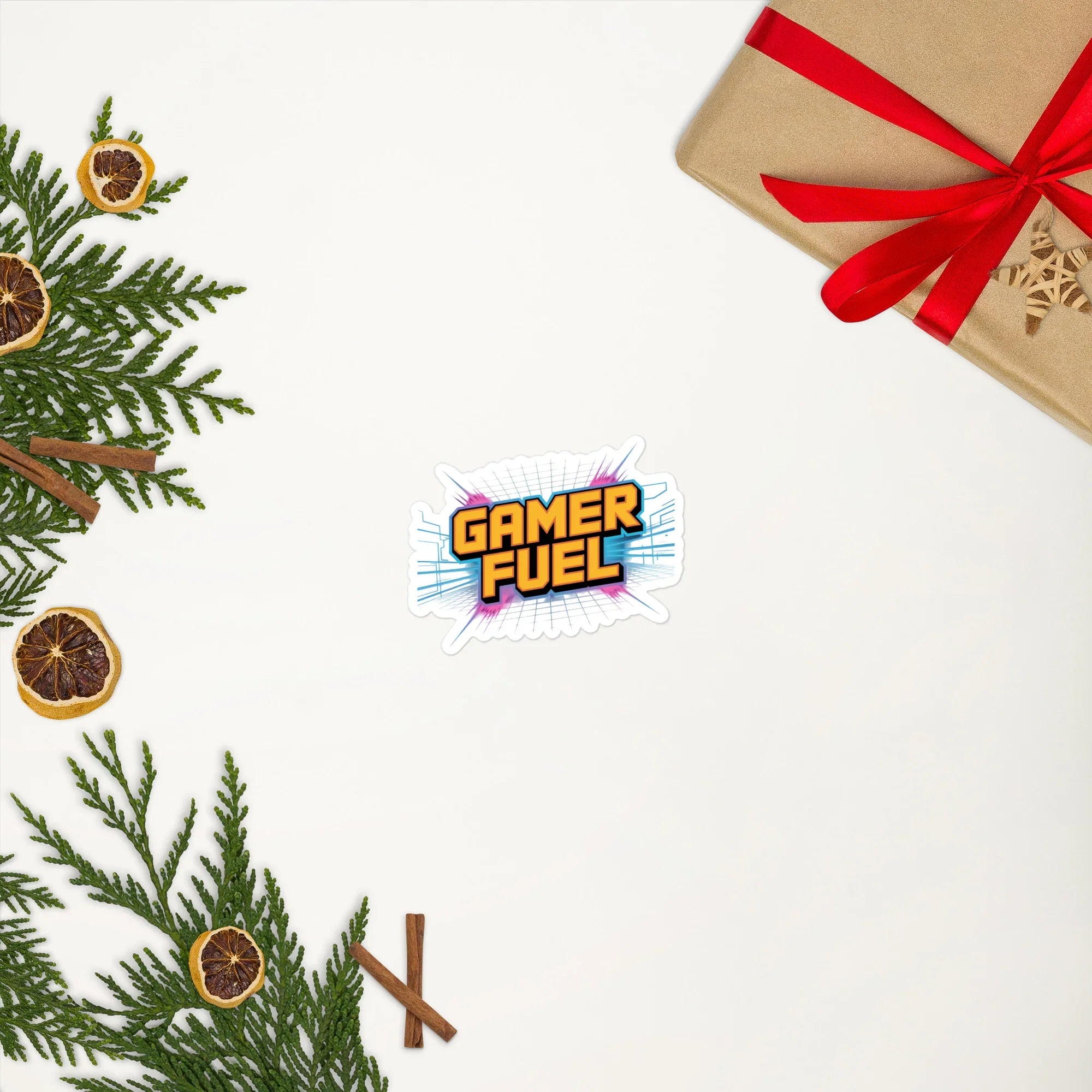 Gamer Fuel Neon Grid Gaming Sticker - RaZits